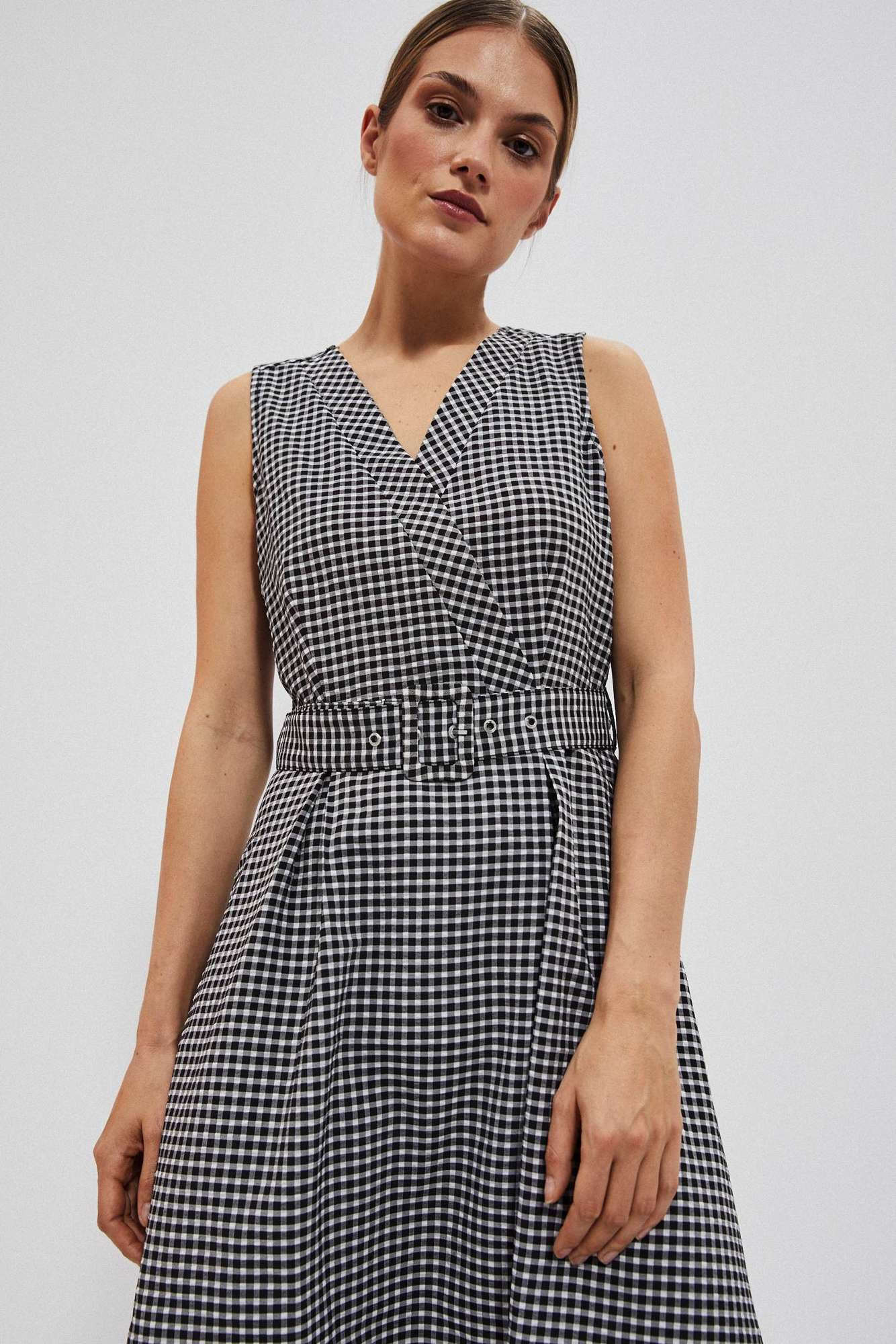 Marisse Women's Dress L-Su-4018 Black_White
