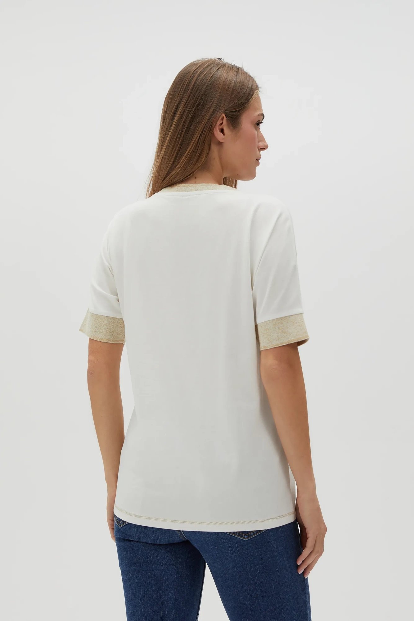 Marisse Women's T-Shirt L-Ts-4609 Off White