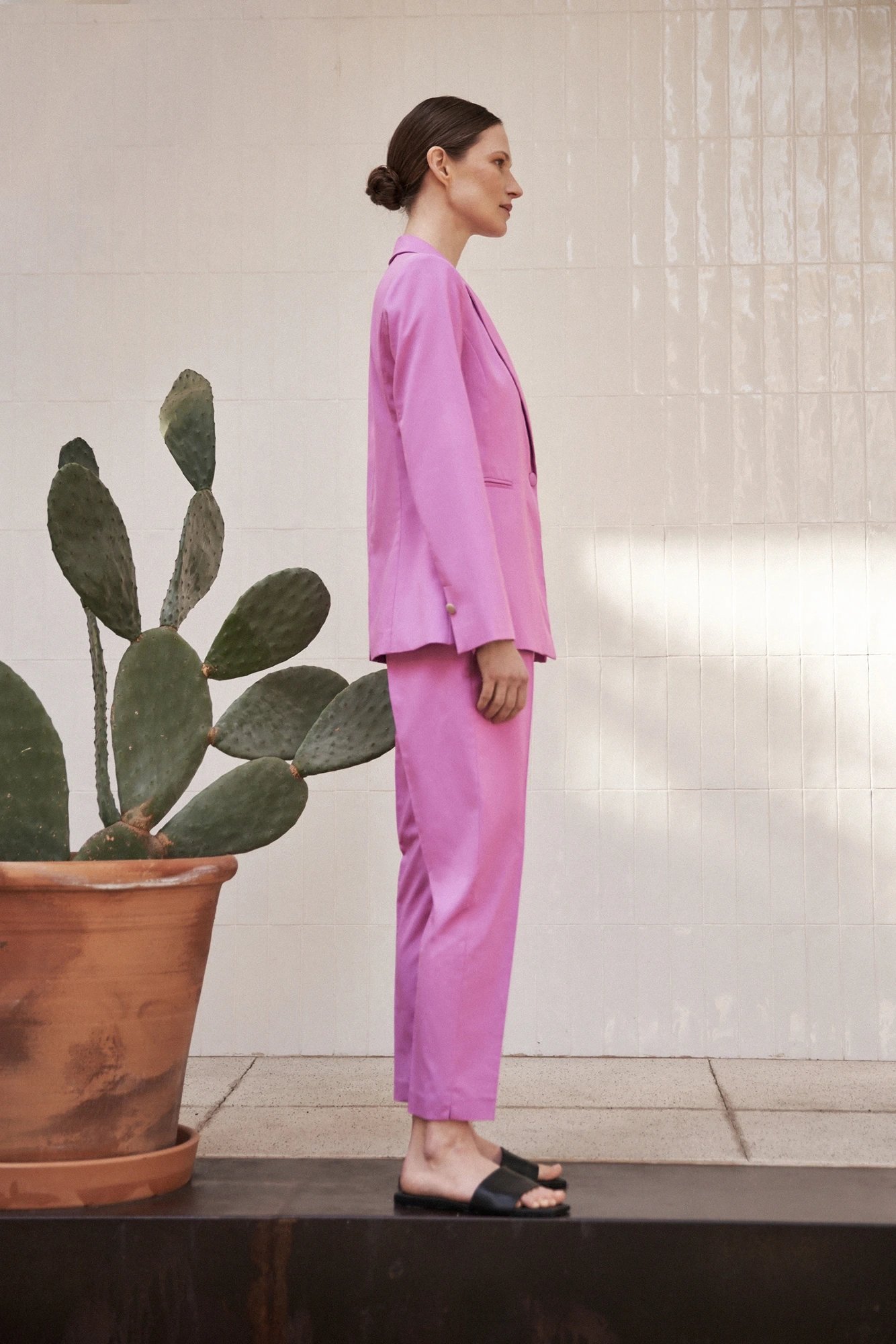 Women's trousers MOODO - pink