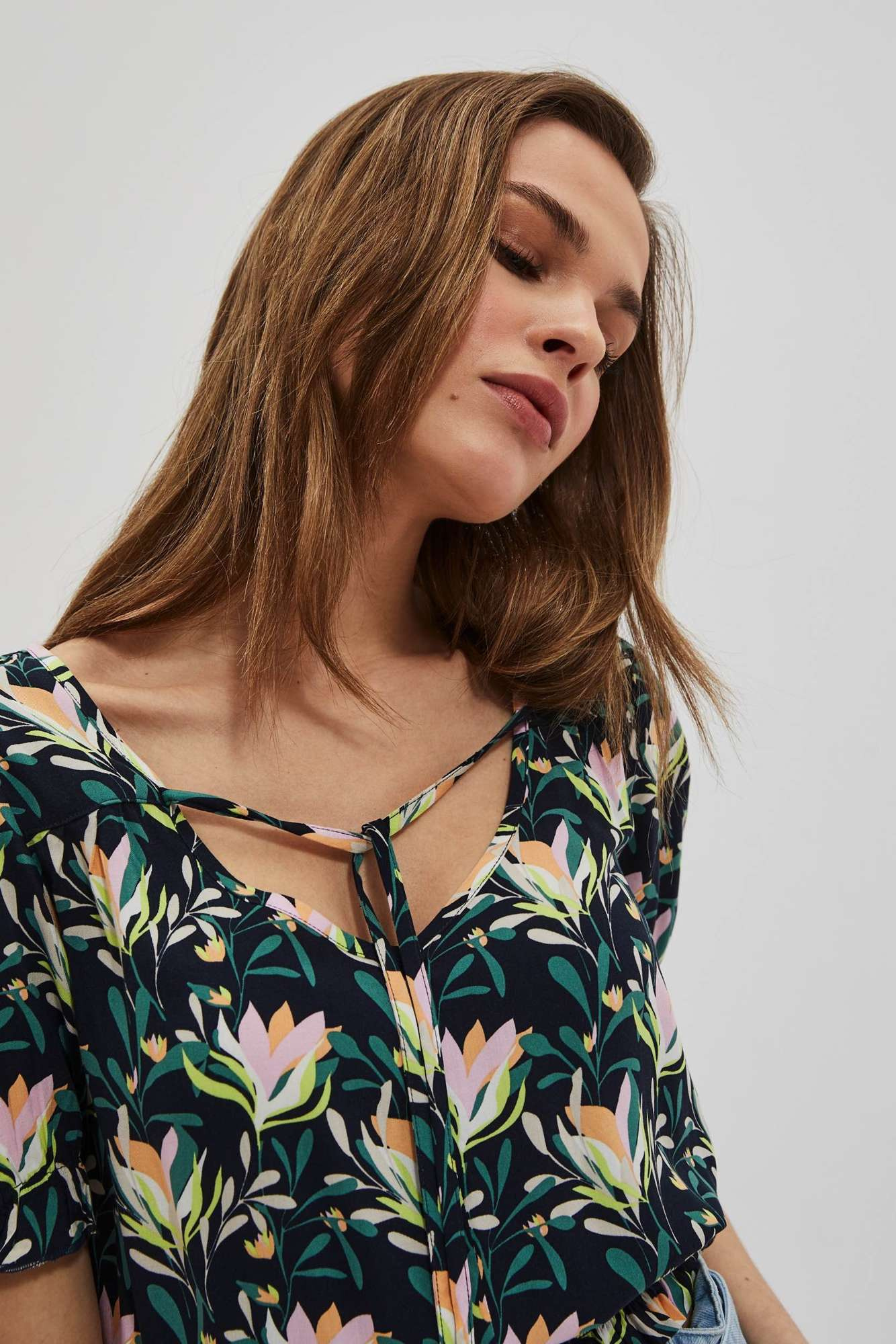 WOMEN'S SHIRT L-KO-4046 NAVY