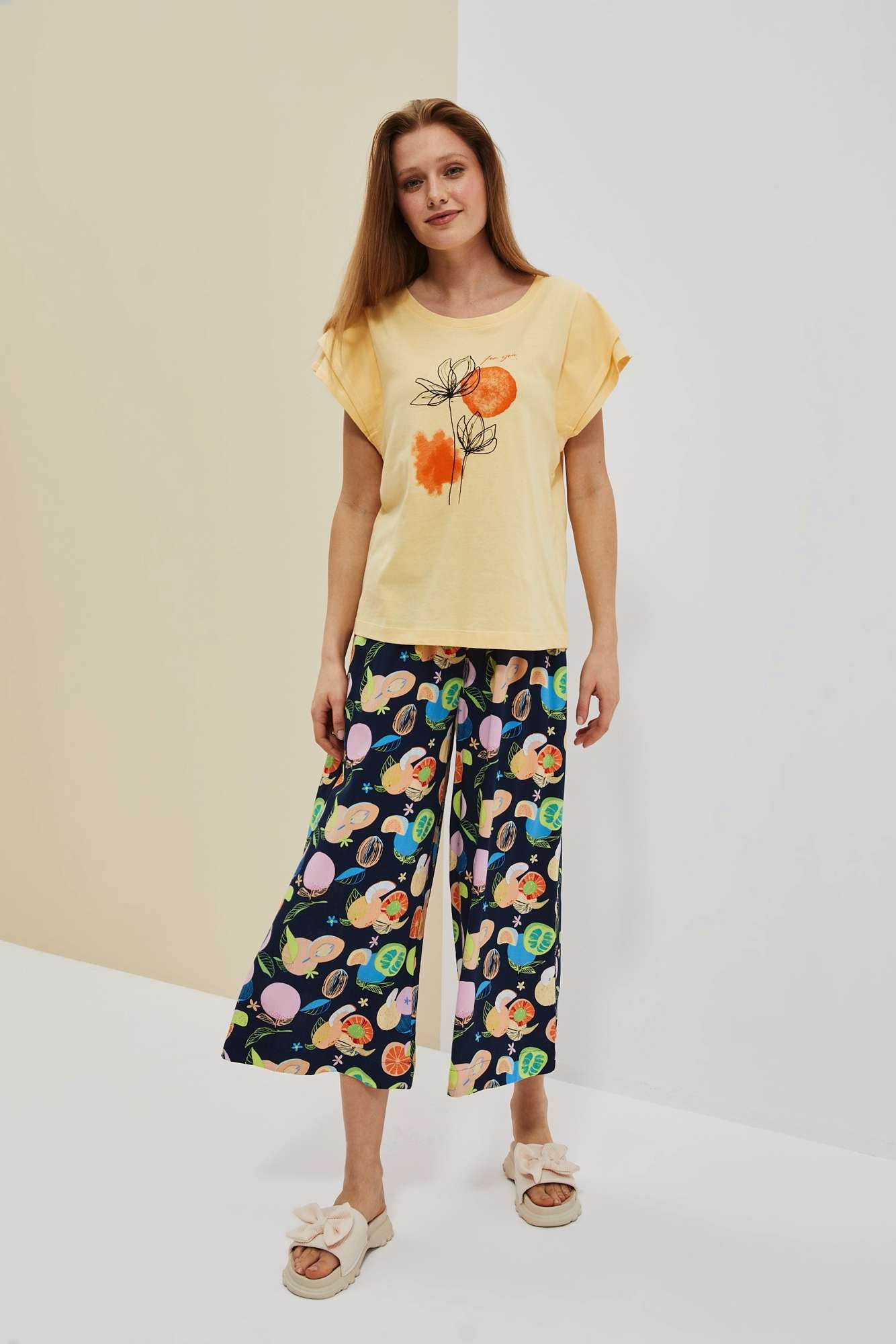 WOMEN'S T-SHIRT L-TS-4077 VANILLA