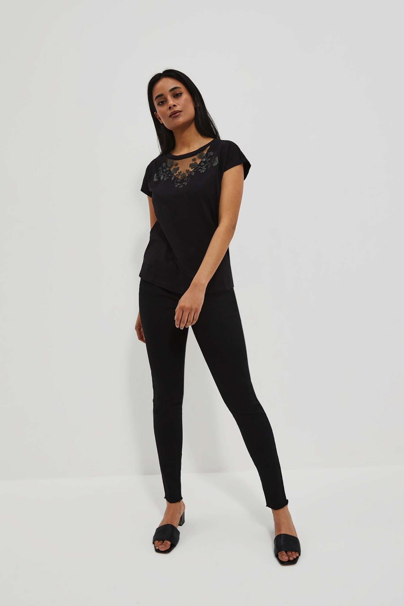 WOMEN'S JEANS L-JE-4018 BLACK