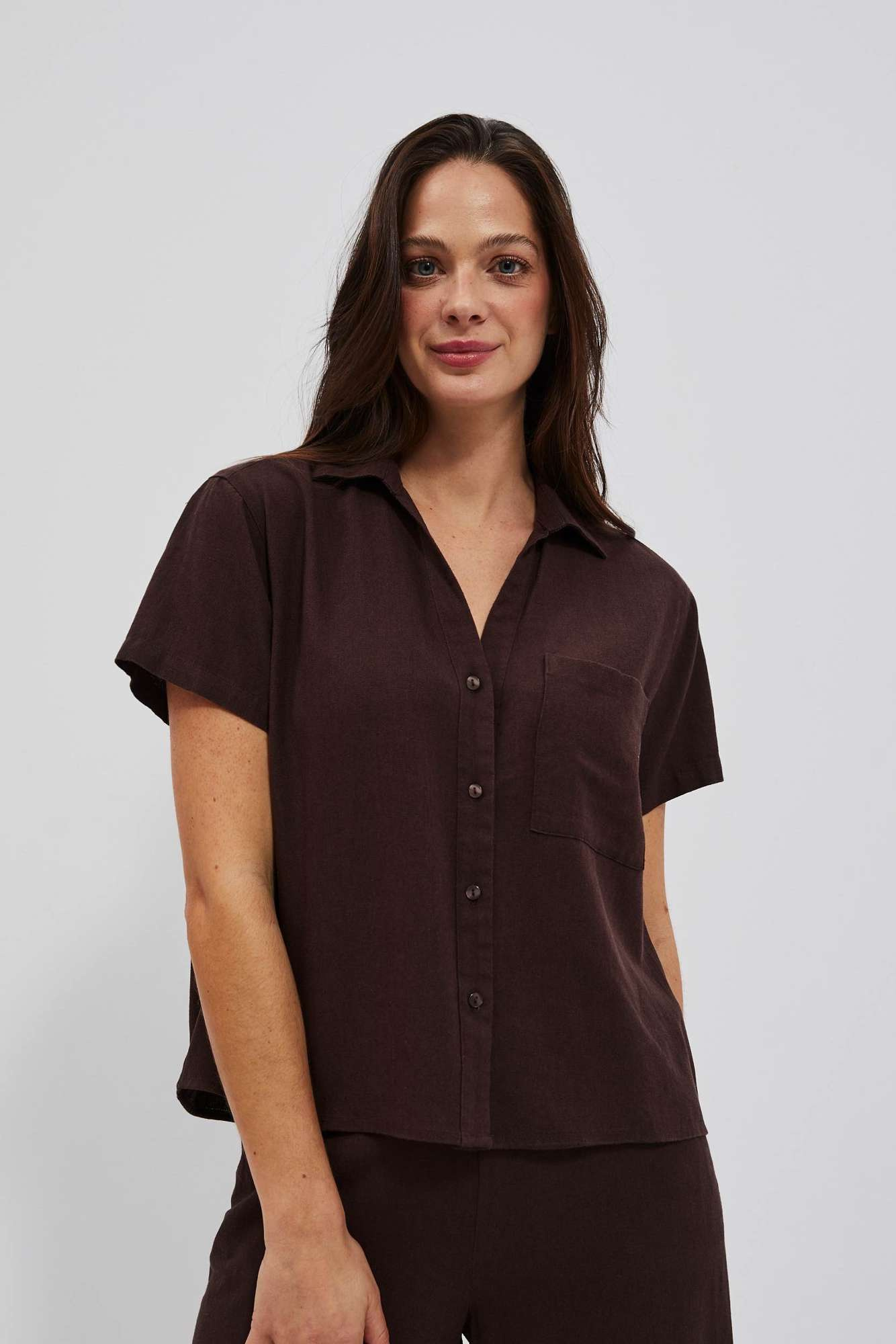 Marisse Women's Shirt L-Ko-4054 D.Oak