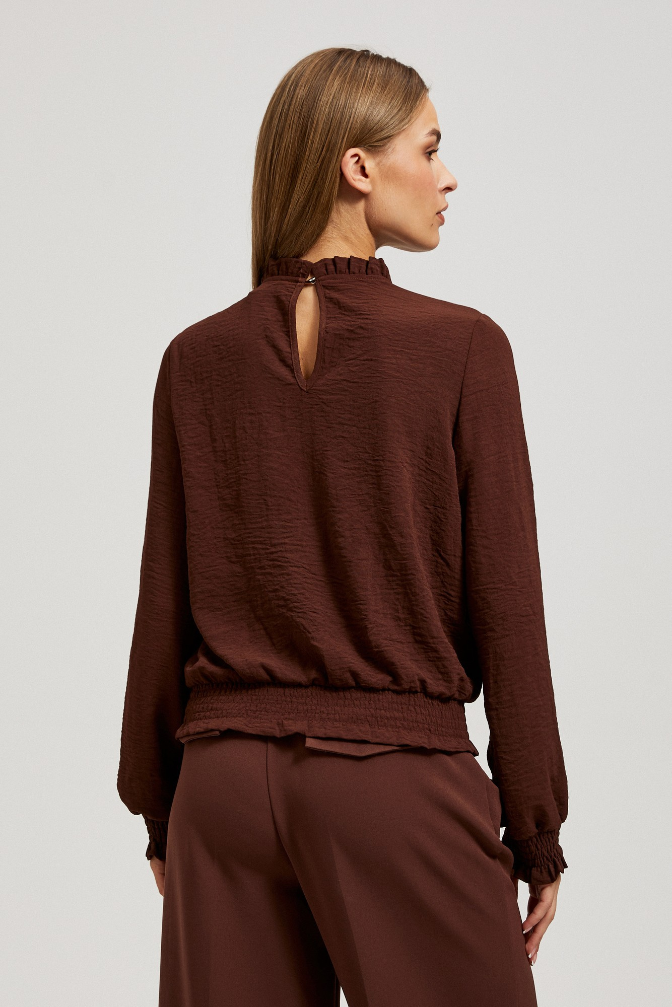 Marisse Plain Brown Shirt