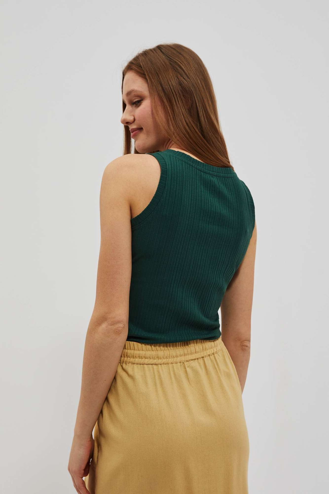 WOMEN'S TOP L-TS-4070 PALM LEAF