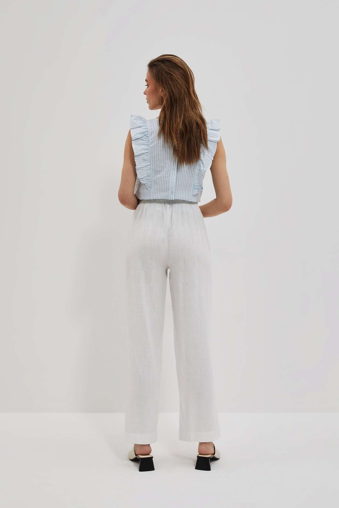 Marisse Women's Trousers L-Sp-4028 White