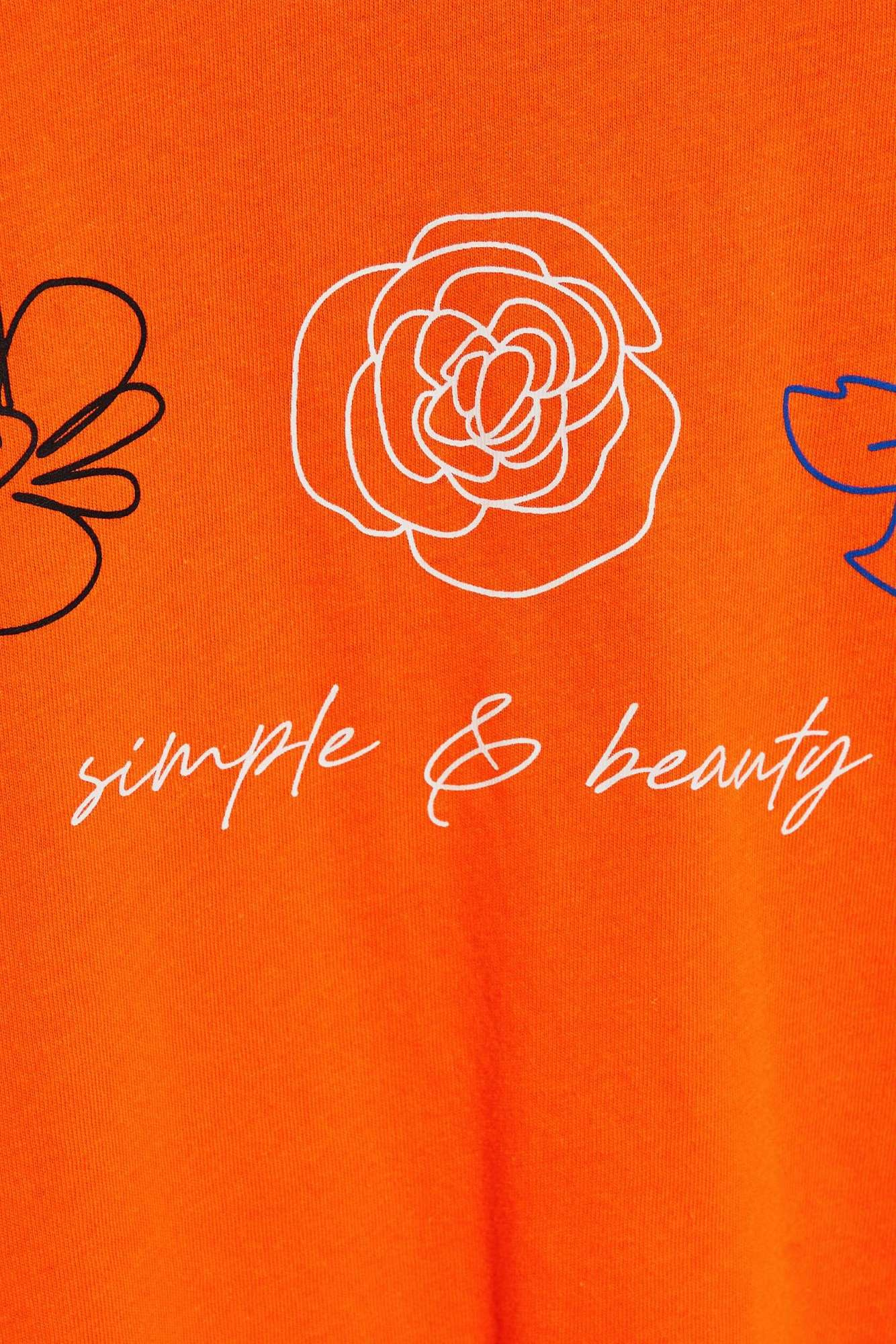 WOMEN'S T-SHIRT L-TS-4037 ORANGE