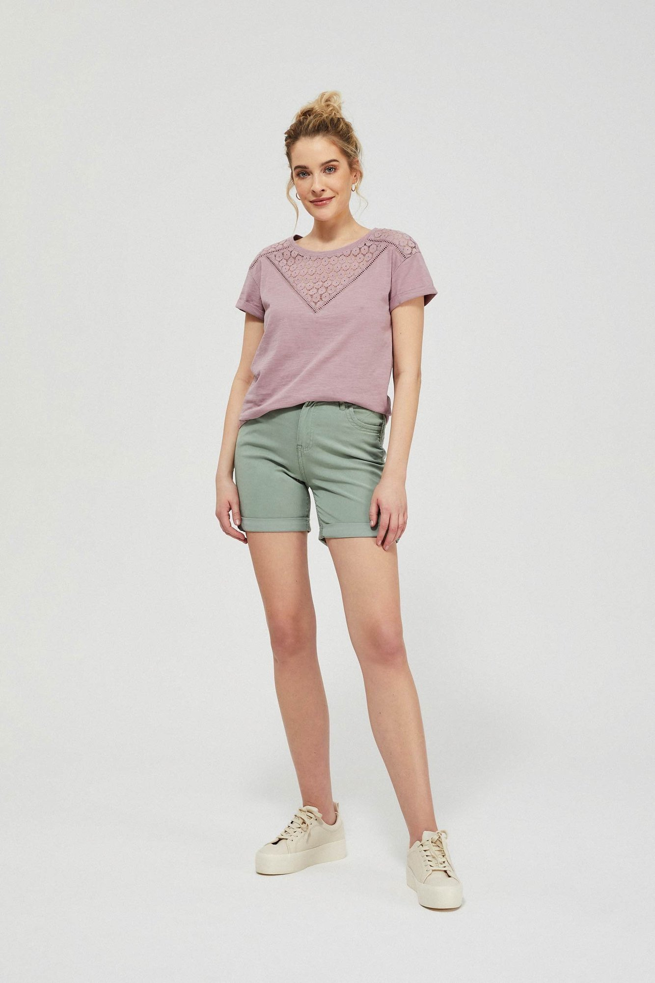 Pantaloni scurți Lyocell - Olive Drab