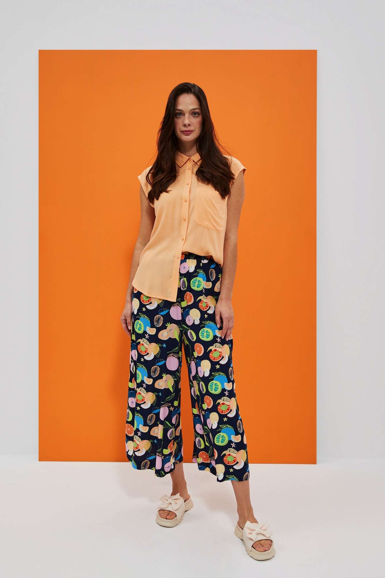 WOMEN'S SHIRT L-KO-4053 PEACH