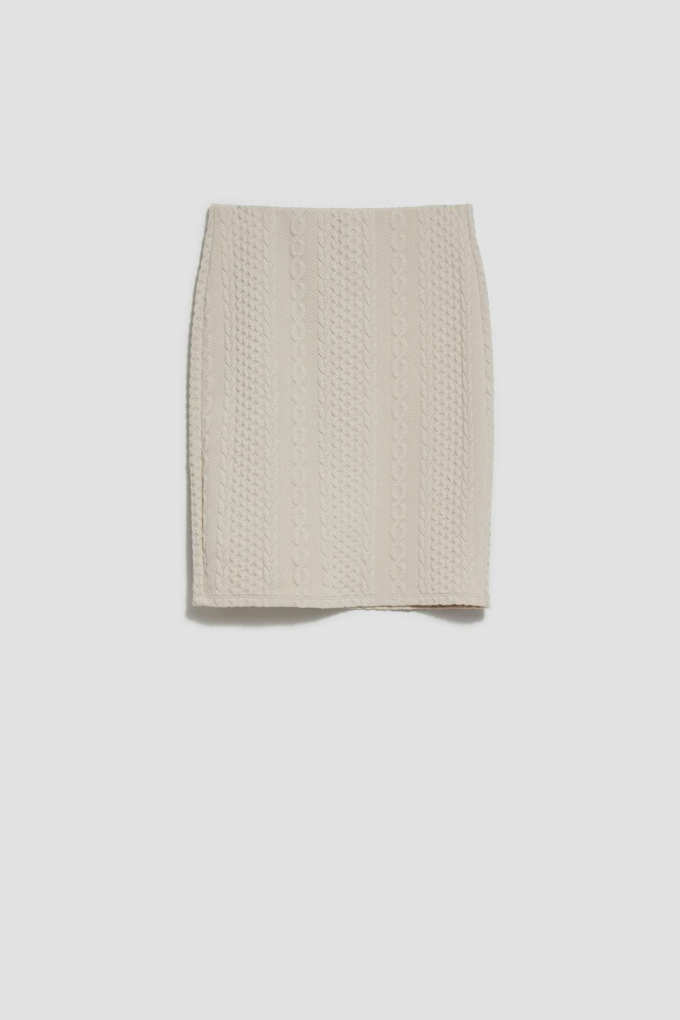 Skirt with cable embossing