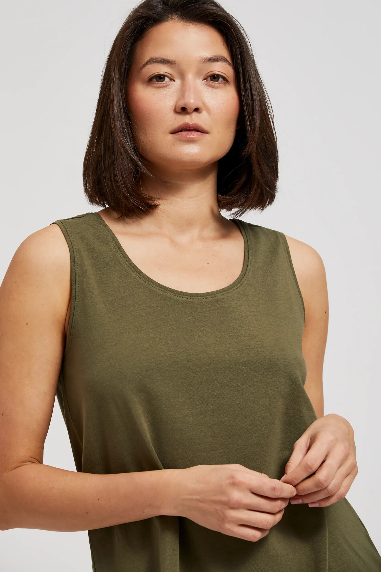 Women's tank top MOODO - olive