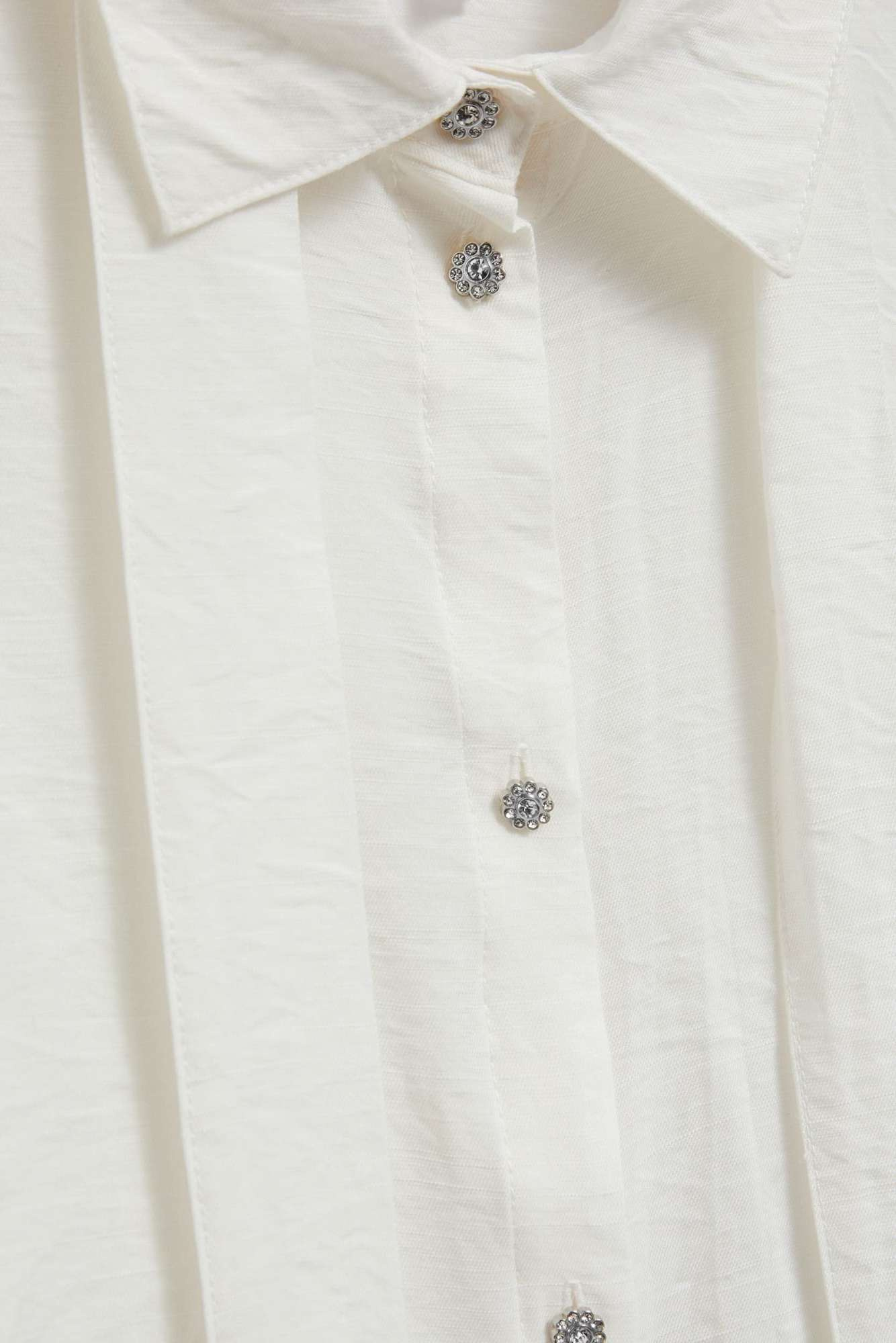 Shirt with a tied neckline