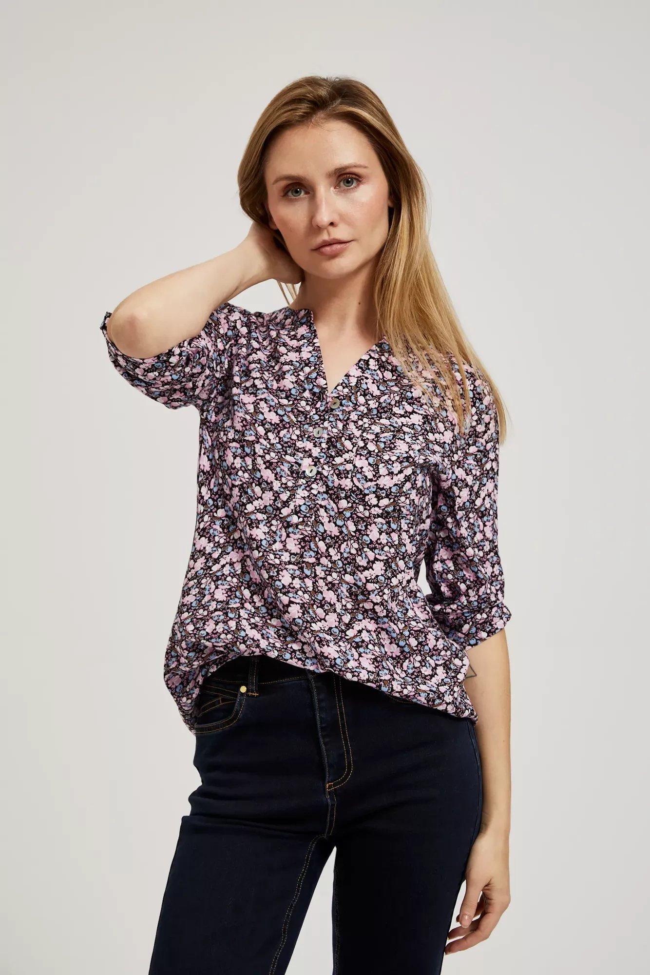Marisse Women&#039;s Shirt L-Ko-4317 Navy