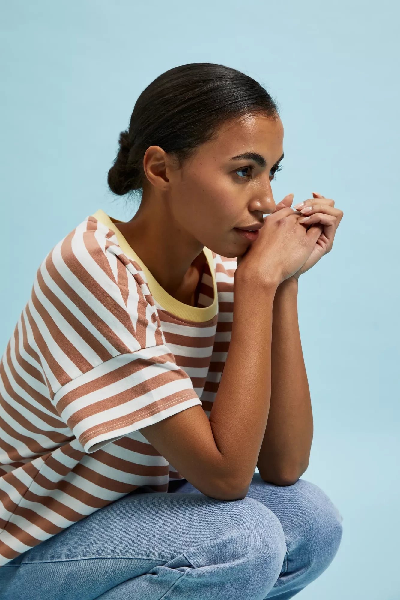 Marisse Women's Sweatshirt L-Bl-4303 L.Brown