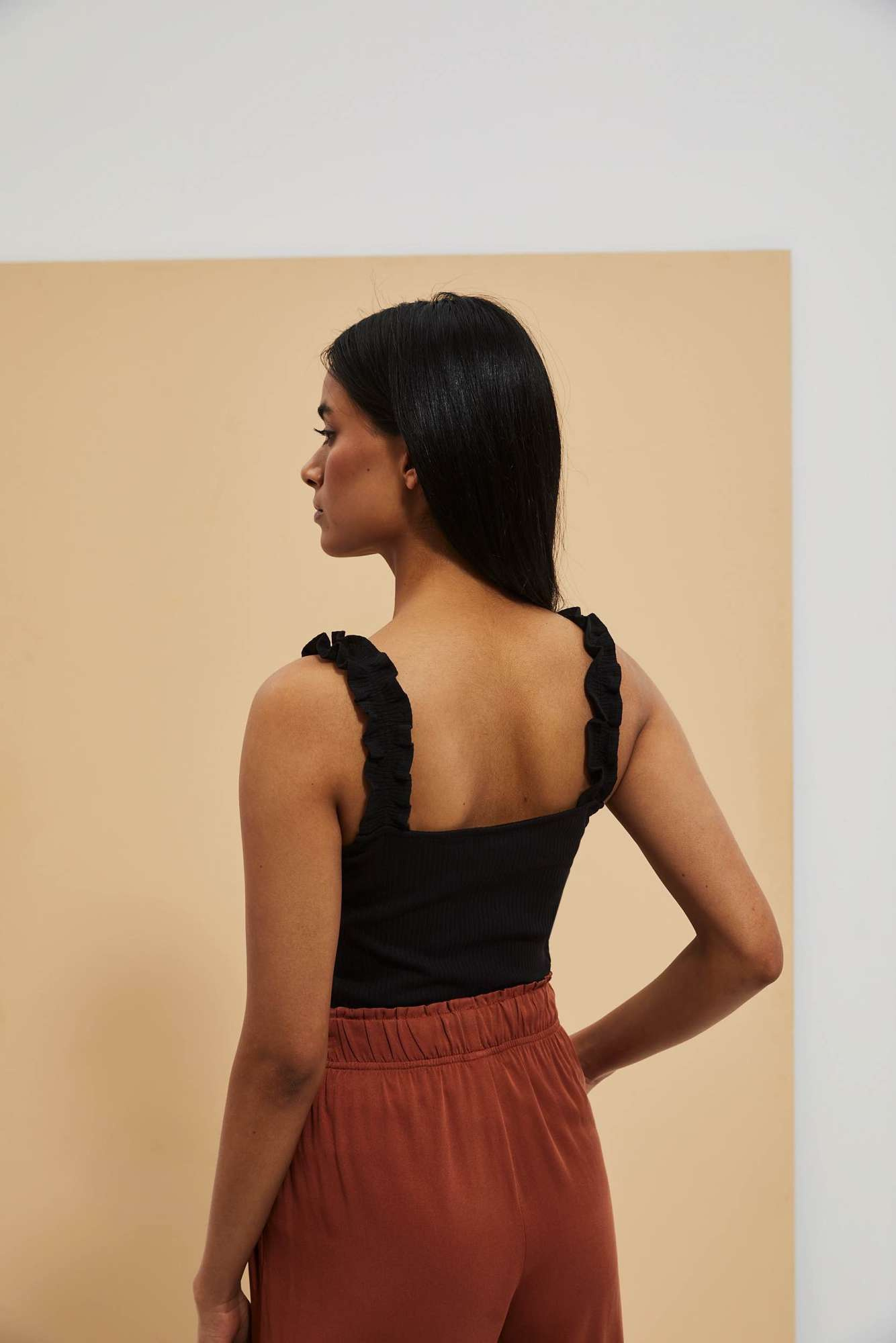 WOMEN'S TOP L-TS-4067 BLACK