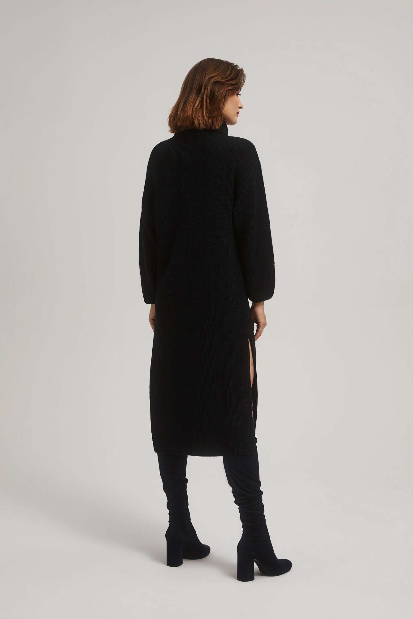 Marisse Black Turtleneck Sweater Dress