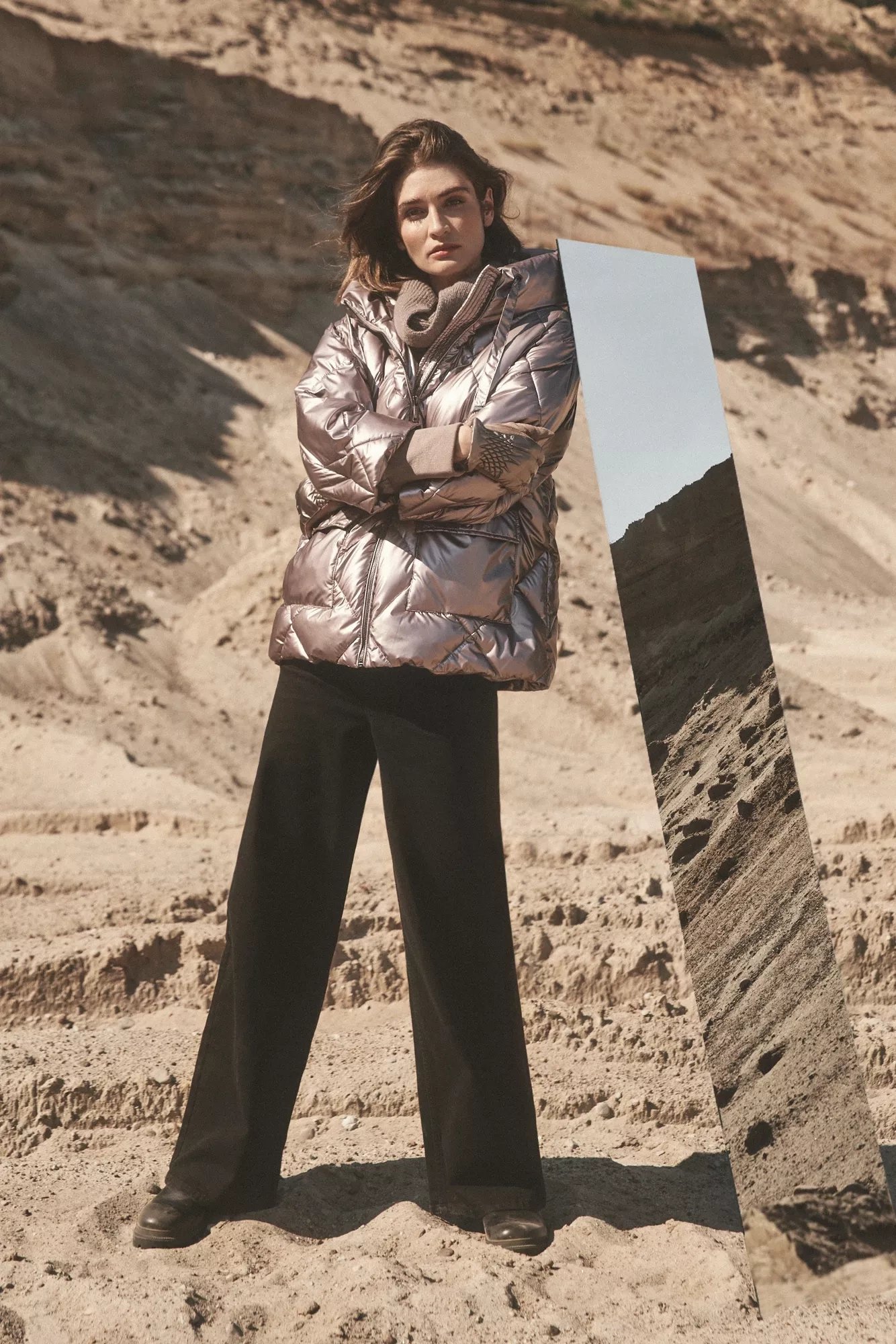 Metal quilted jacket