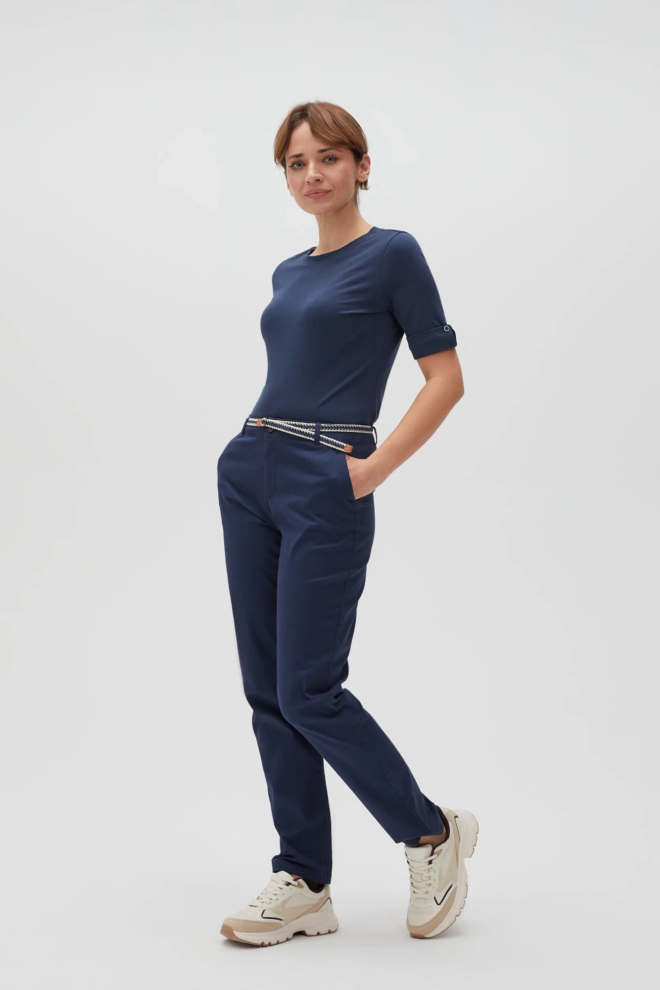 Marisse Women's T-Shirt L-Ts-4616 Navy