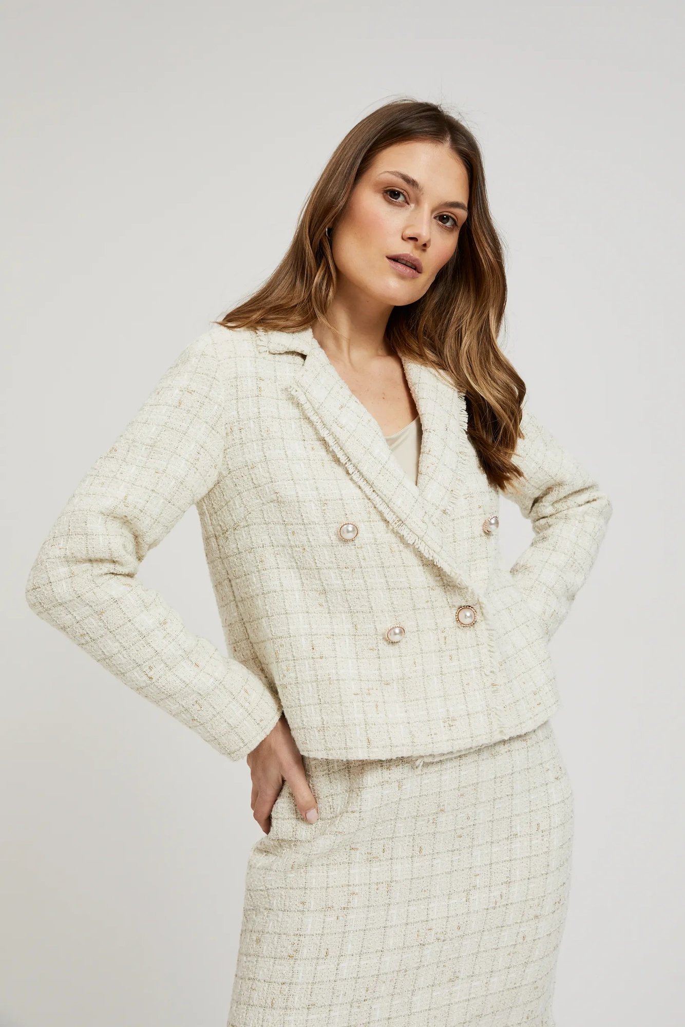 Women&#039;s blazer MOODO - ecru white