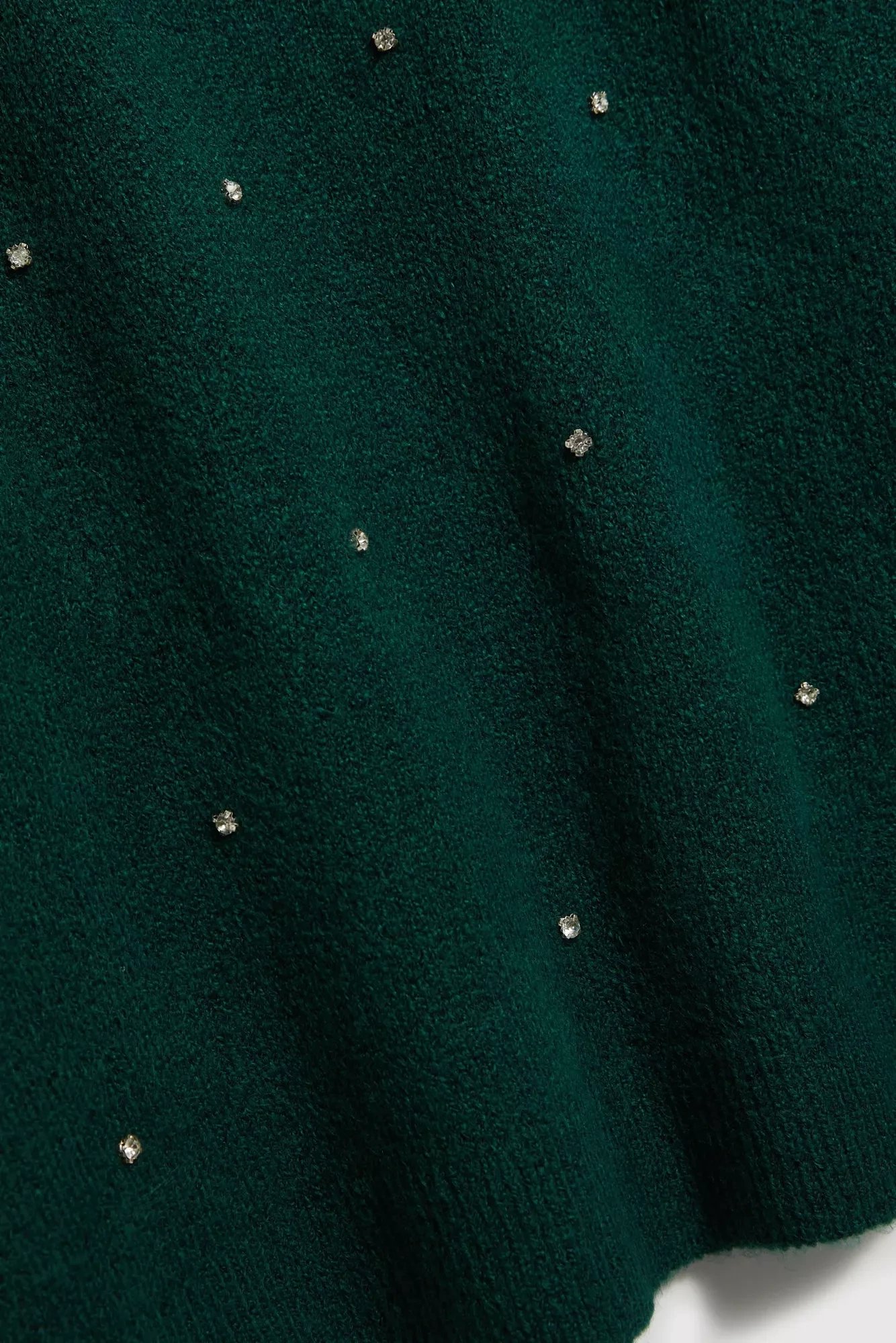 Sweater with rhinestones