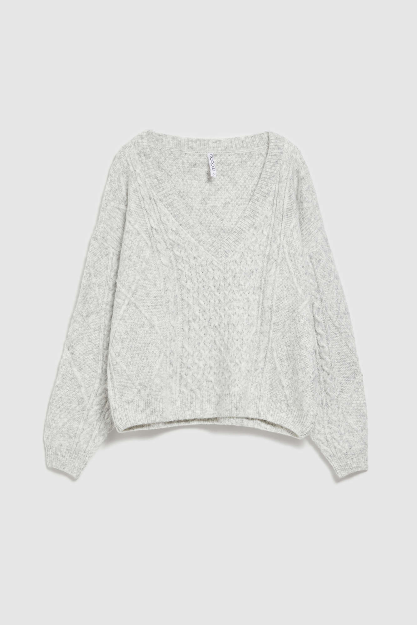 Marisse Gray V-Neck Sweater