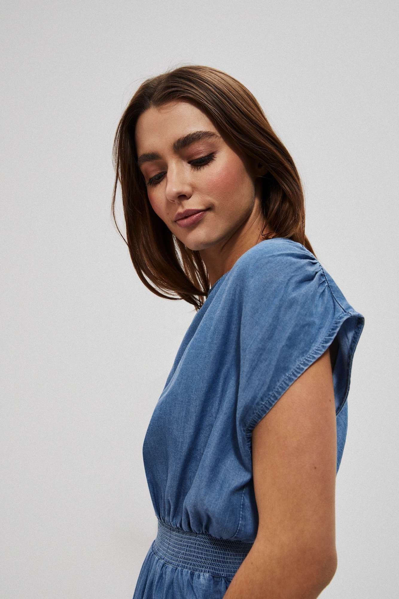 Marisse Lyocell Summer Dress L-Su-3724 Blue