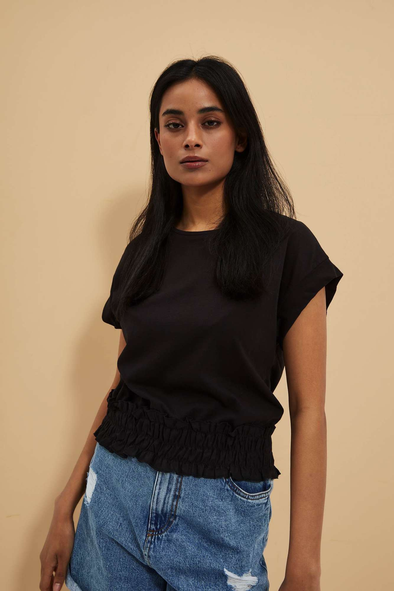 WOMEN'S T-SHIRT L-TS-4090 BLACK