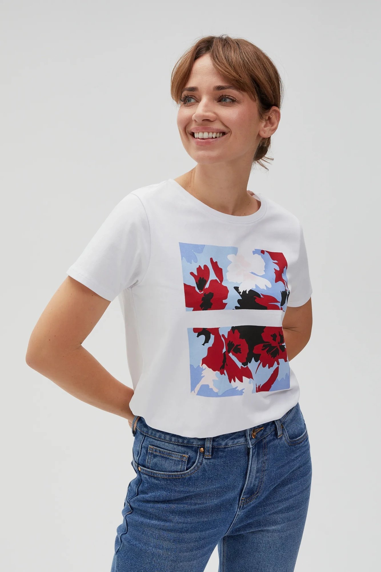 Marisse Women's T-Shirt L-Ts-4628 White