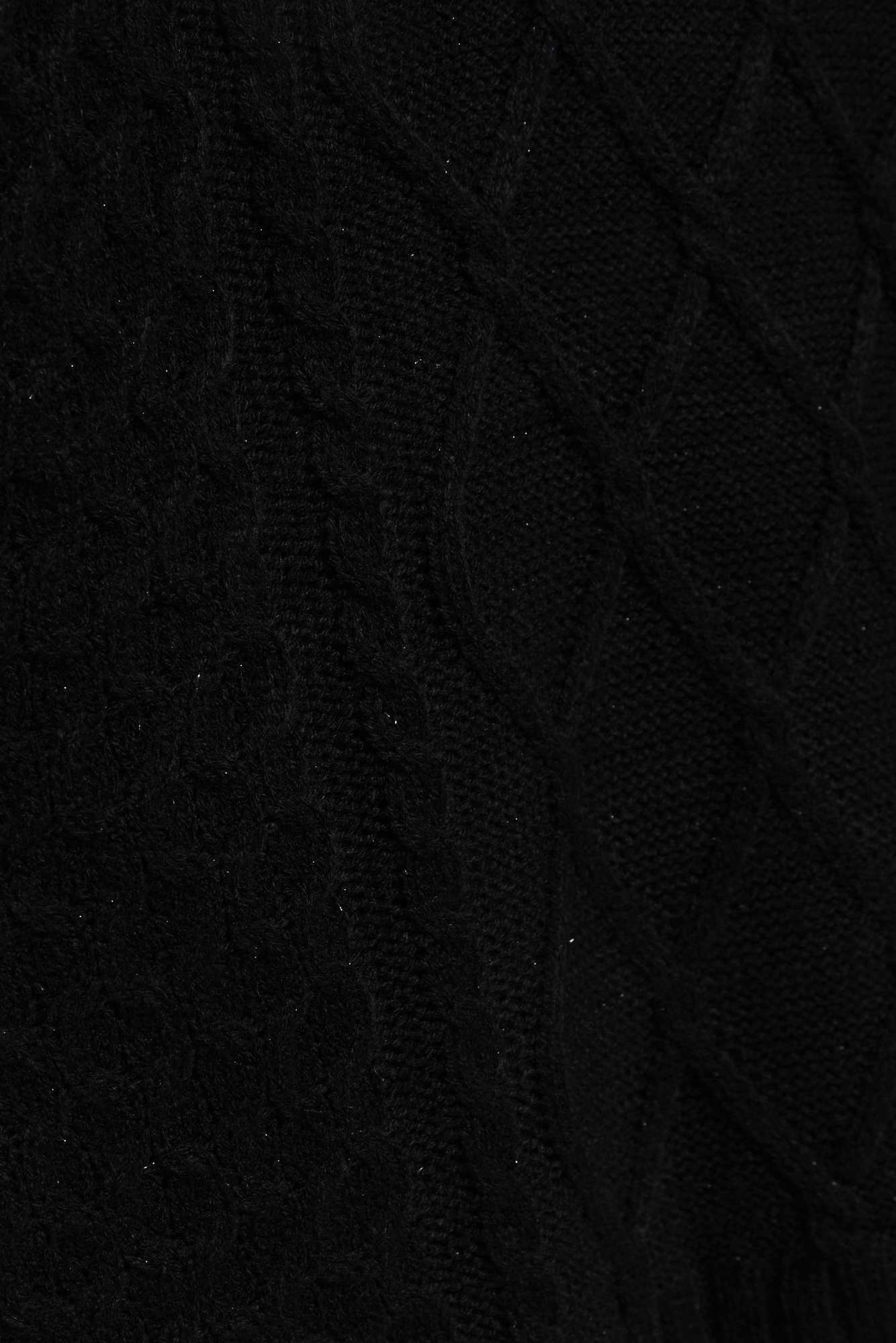 Sweater with decorative fabric