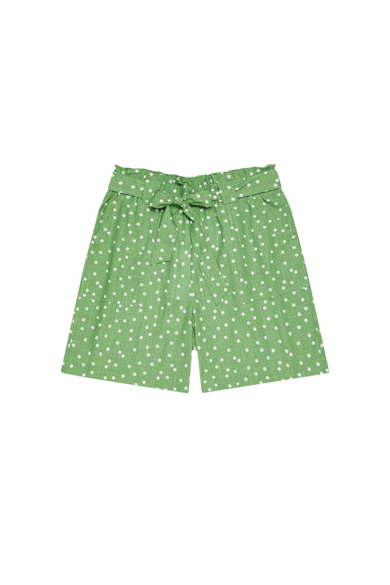 Cotton shorts with polka dots