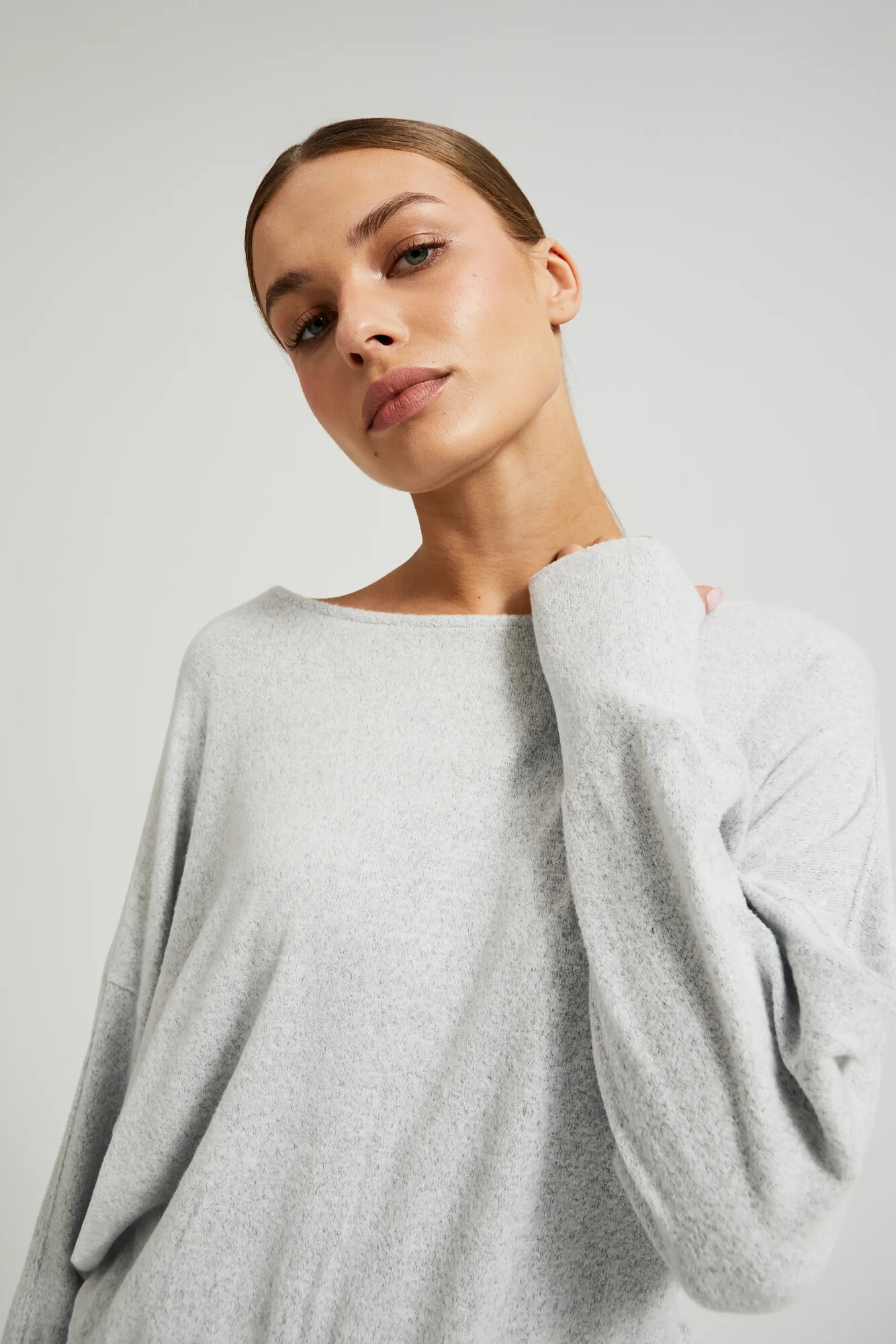 Marisse Womens Sweater Z-Sw-4560 L.Grey Mel