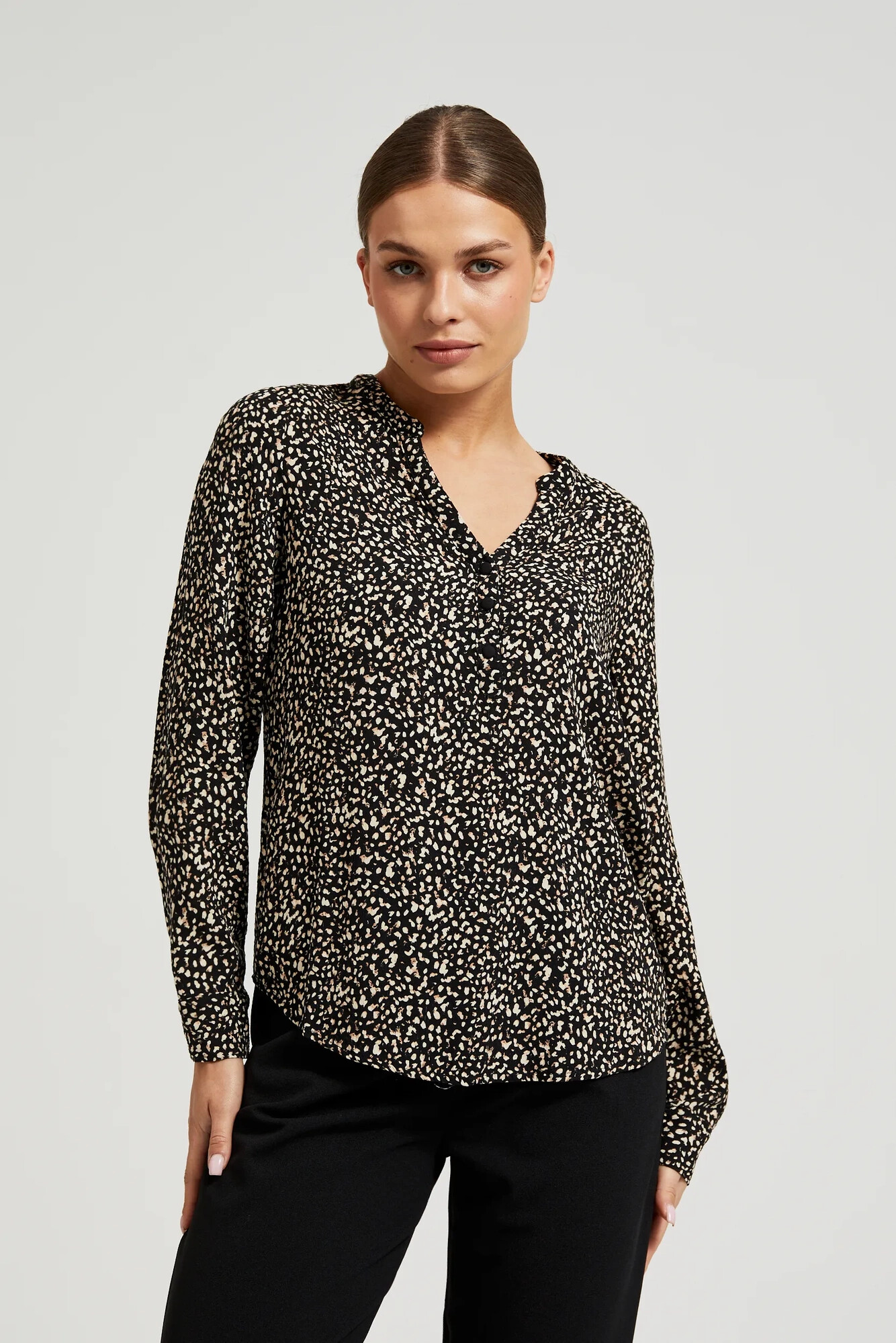 Marisse Womens Shirt Z-Ko-4509 Black