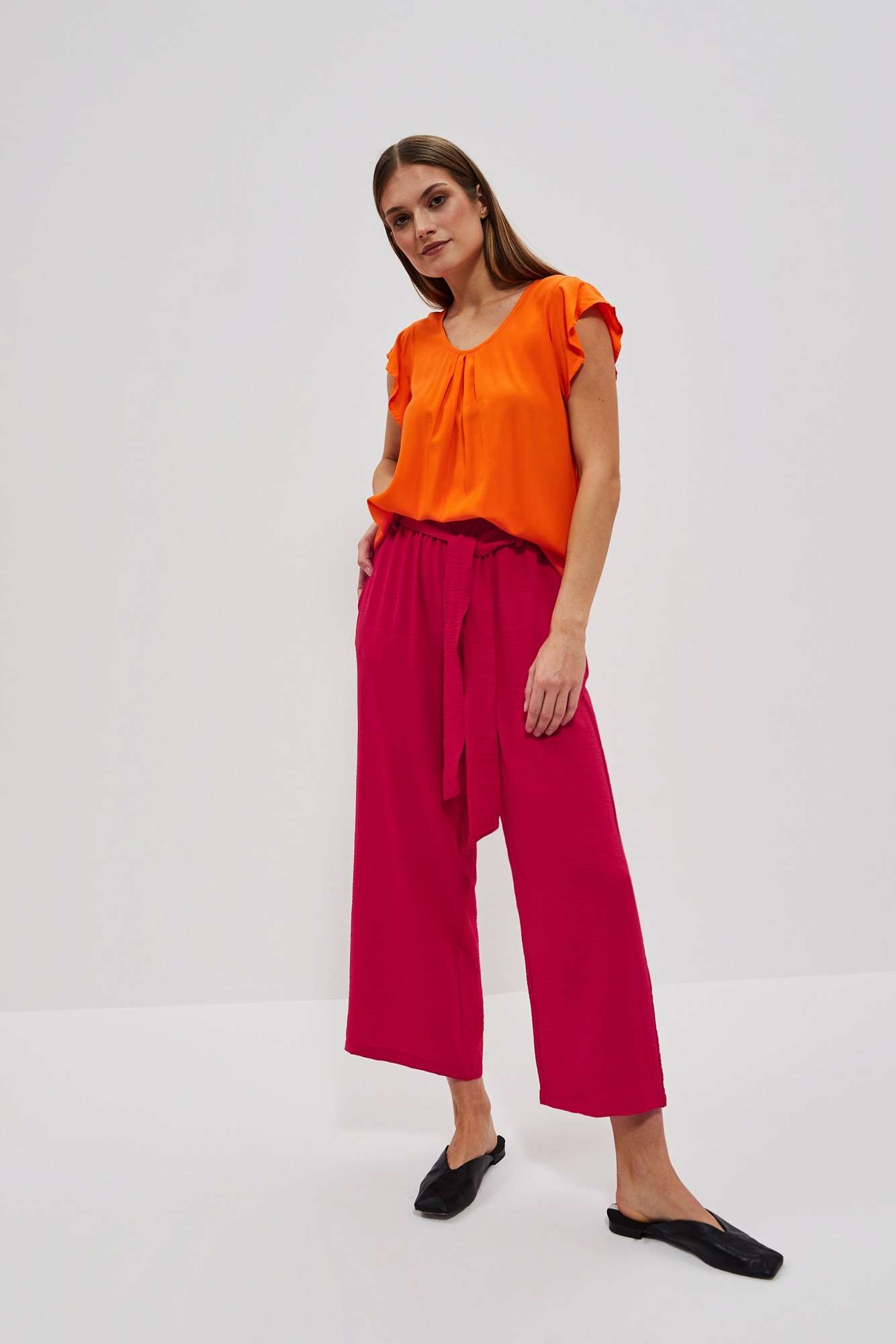 Marisse Women's Trousers L-Sp-4011 Strawberry