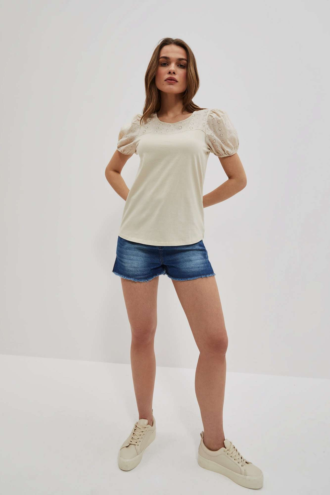 WOMEN'S T-SHIRT L-TS-4013 L.Beige