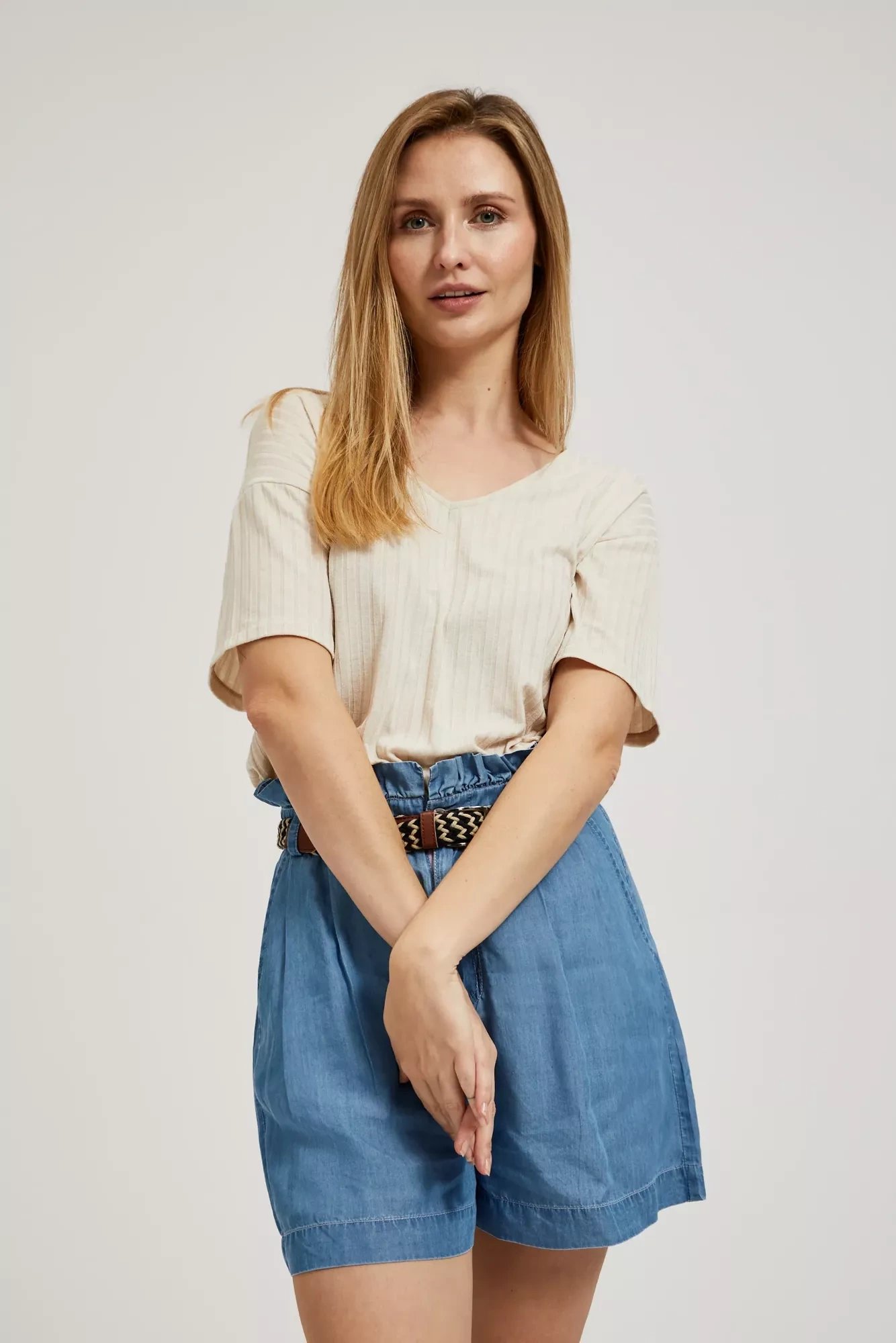 Women's T-shirt MOODO - light beige