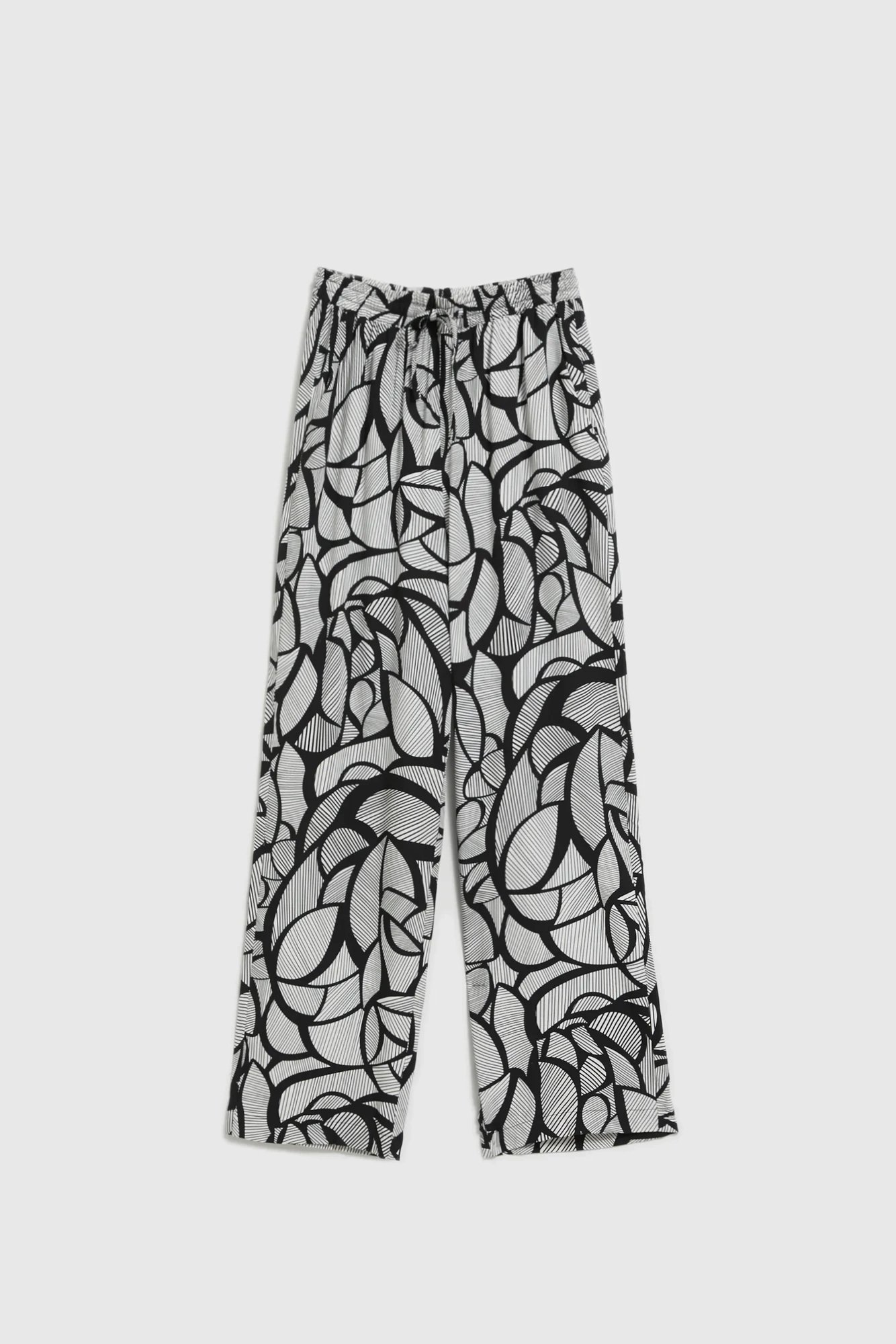 Women's trousers MOODO - black/white