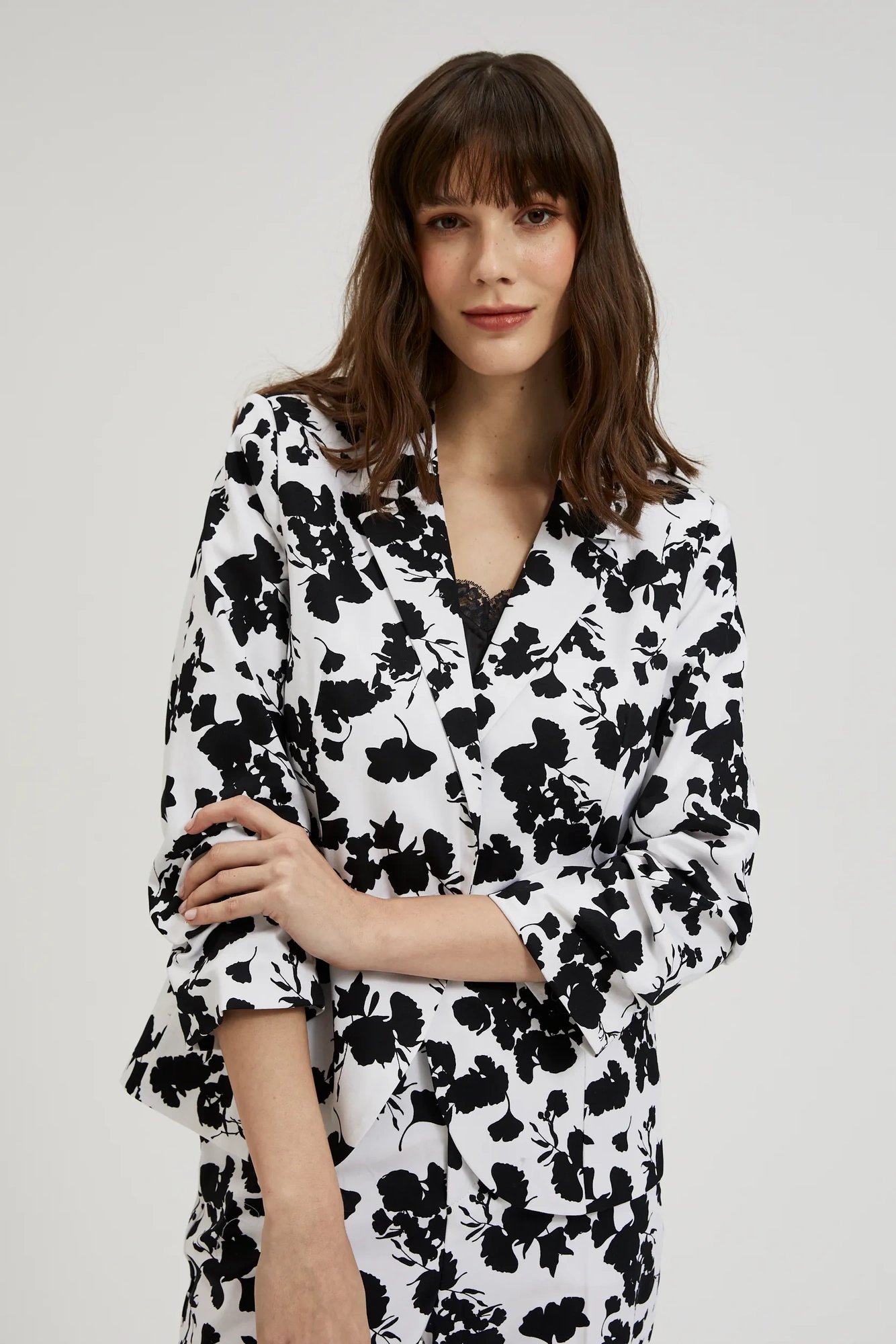 Marisse Women's Jacket L-Mr-4306 Black_White