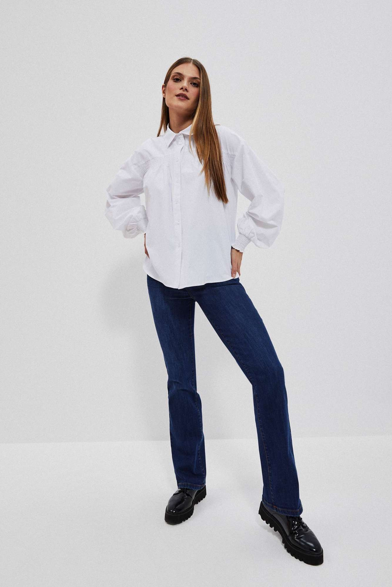 WOMEN'S SHIRT L-KO-4056 WHITE