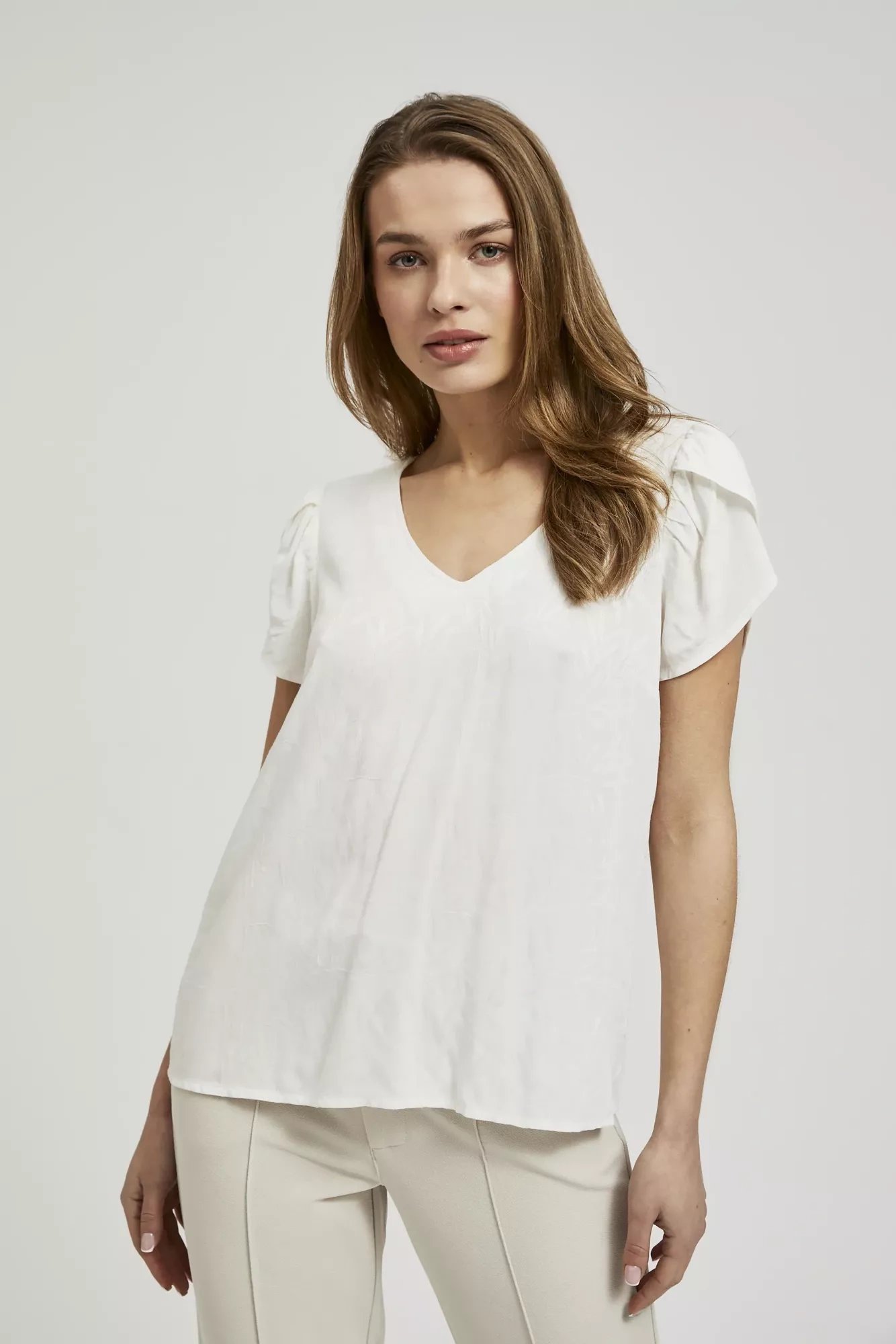 Marisse Women's Shirt L-Ko-4333 Off White