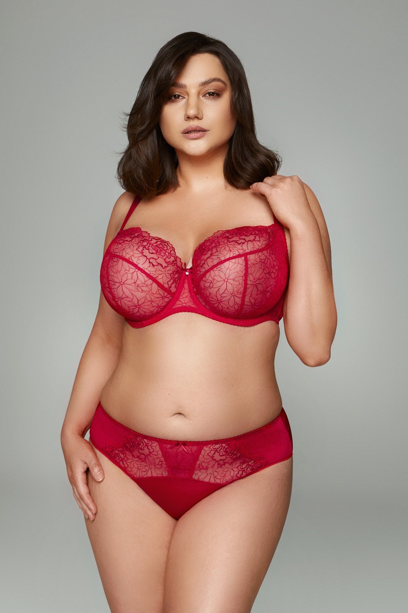 Sutien din dantelă roșie