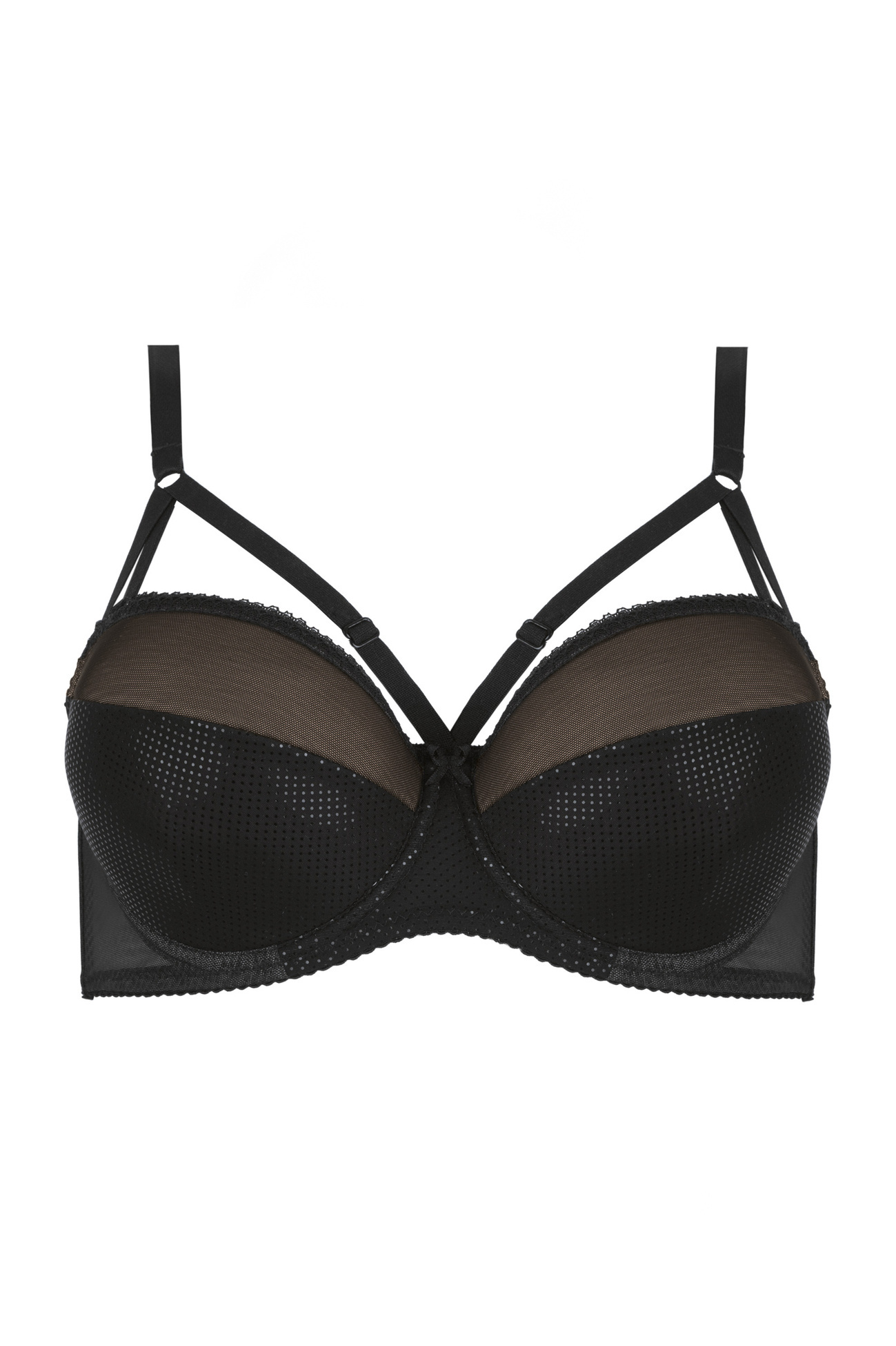 Sutien negru cu detalii translucide