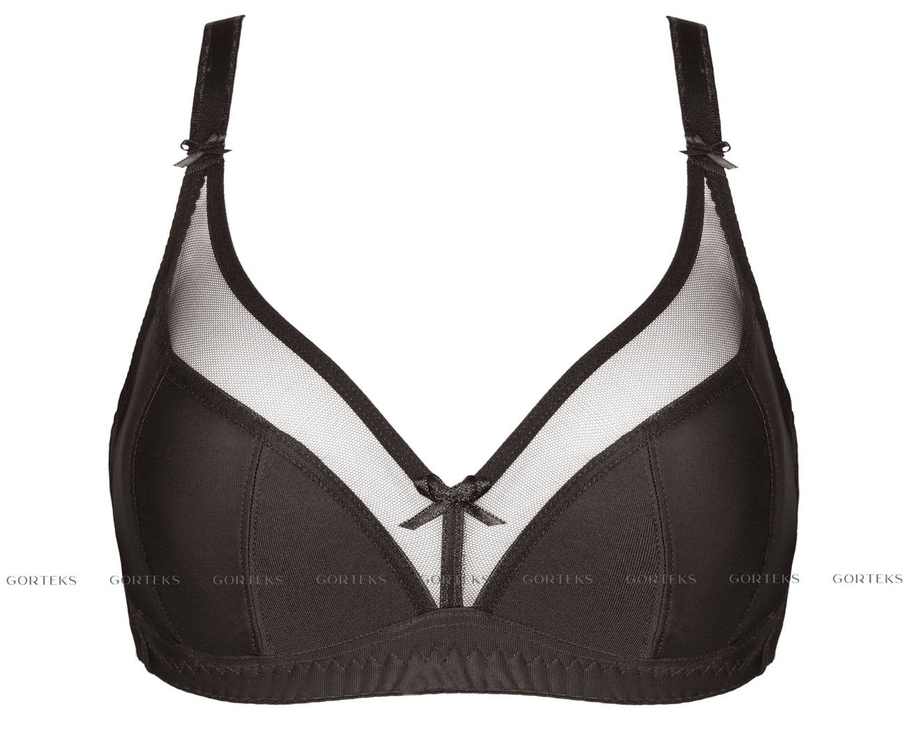 Sutien negru cu detalii transparente