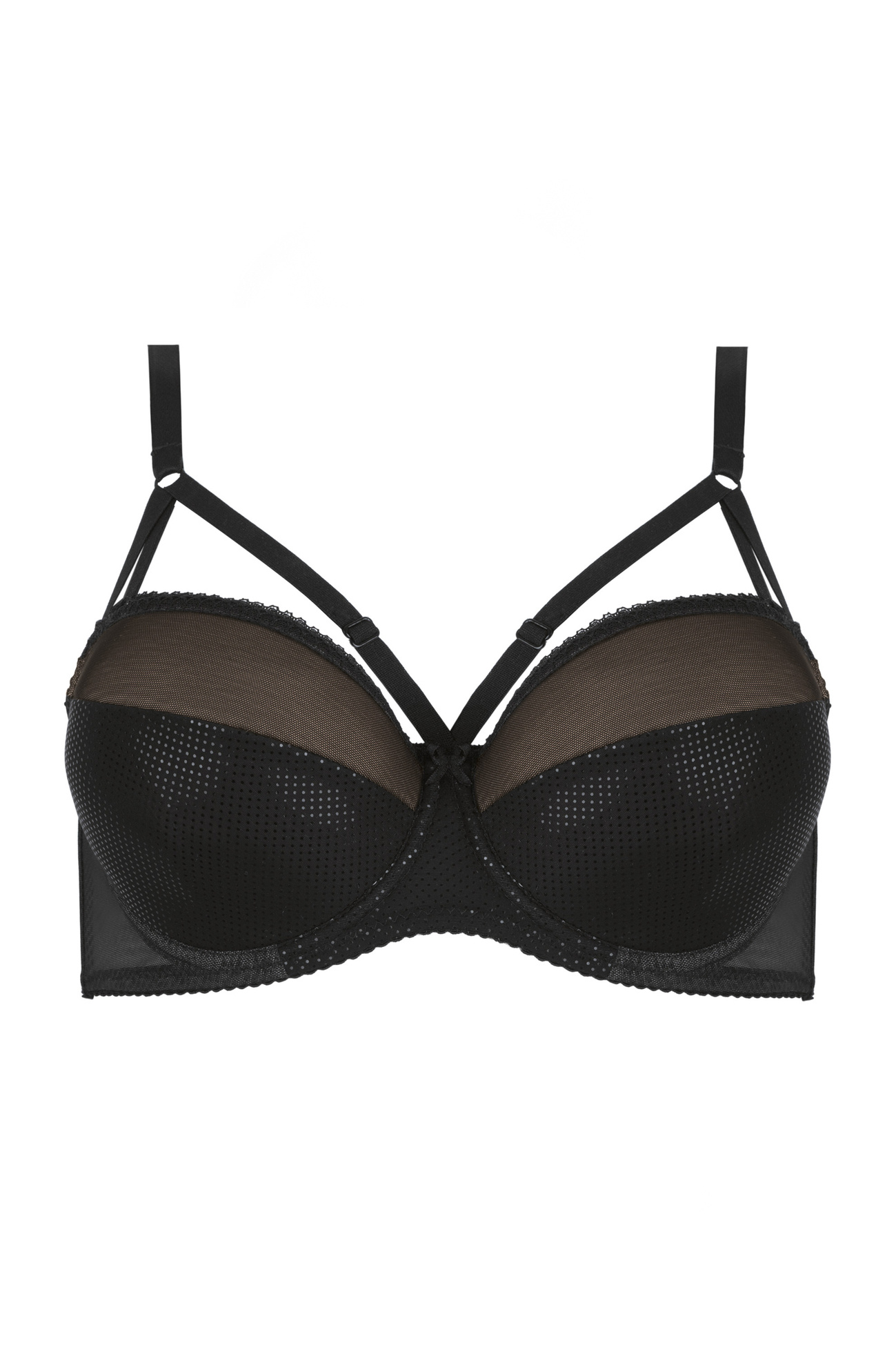 Sutien negru cu detalii translucide