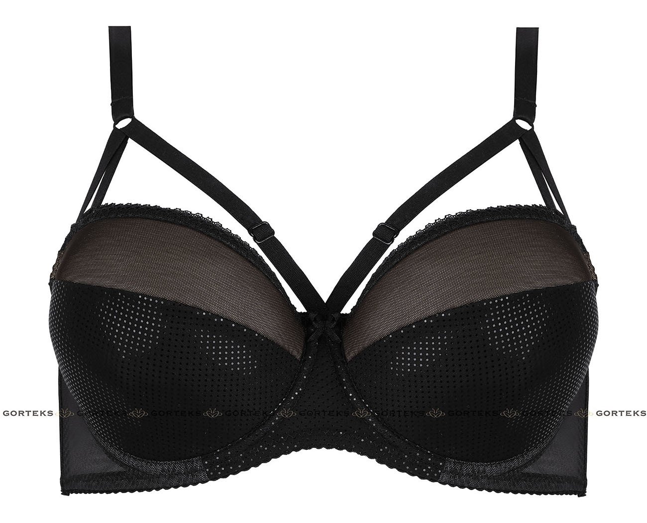 Sutien negru cu detalii translucide