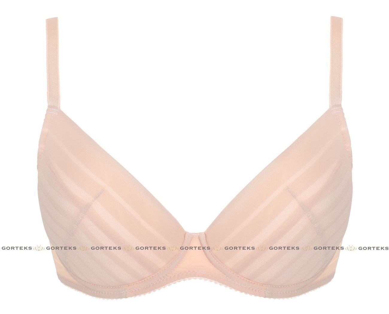 Sutien bej cu un model subtil în dungi