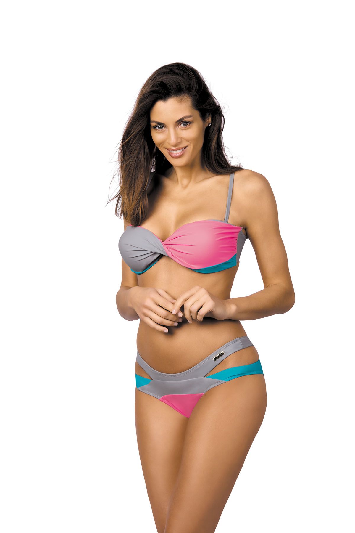 Olimpia Silver-Hollywood-Caraibi swimsuit M-438 (8) Silver-Pink