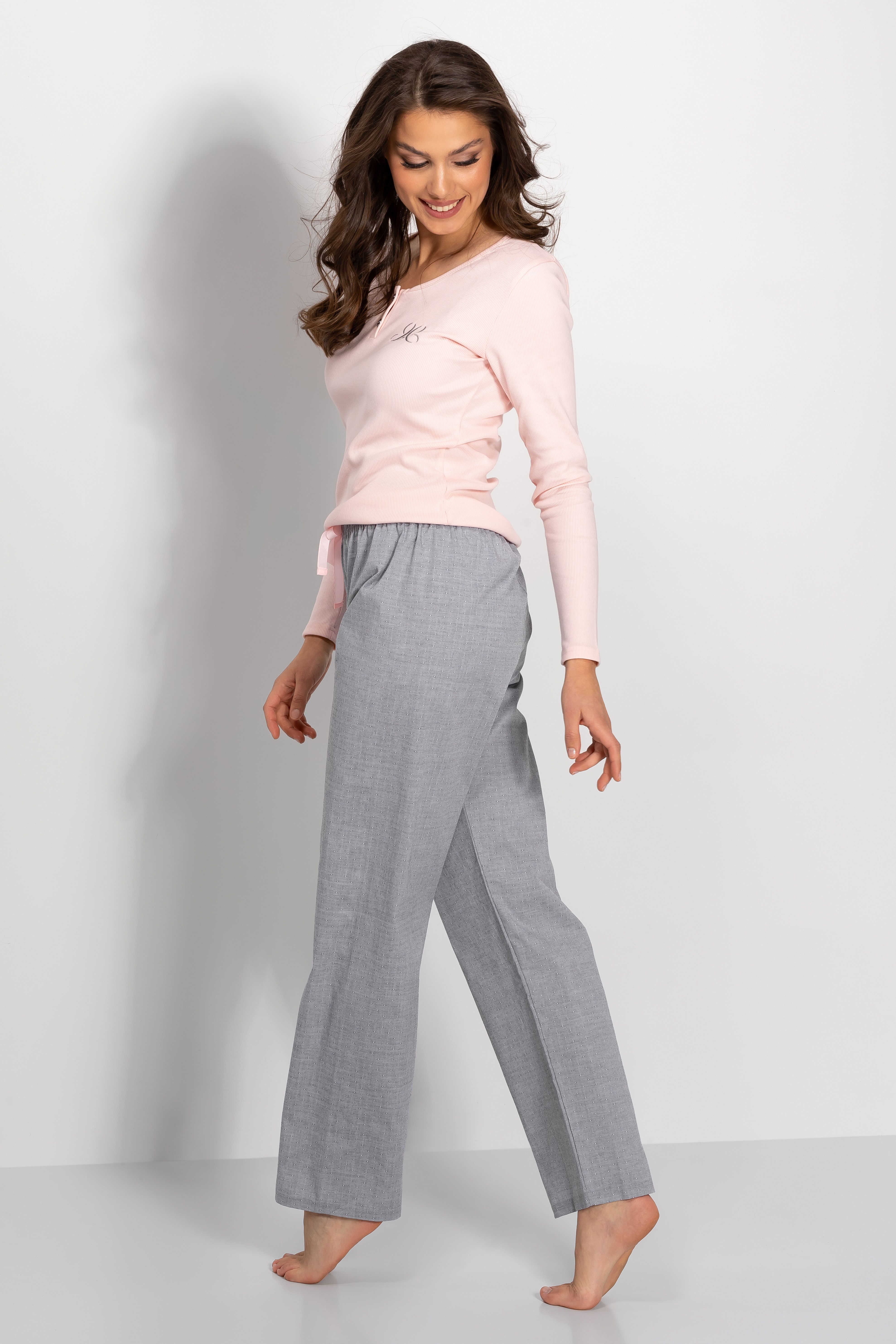Linda Pyjamas Pink-Grey Pink-Grey