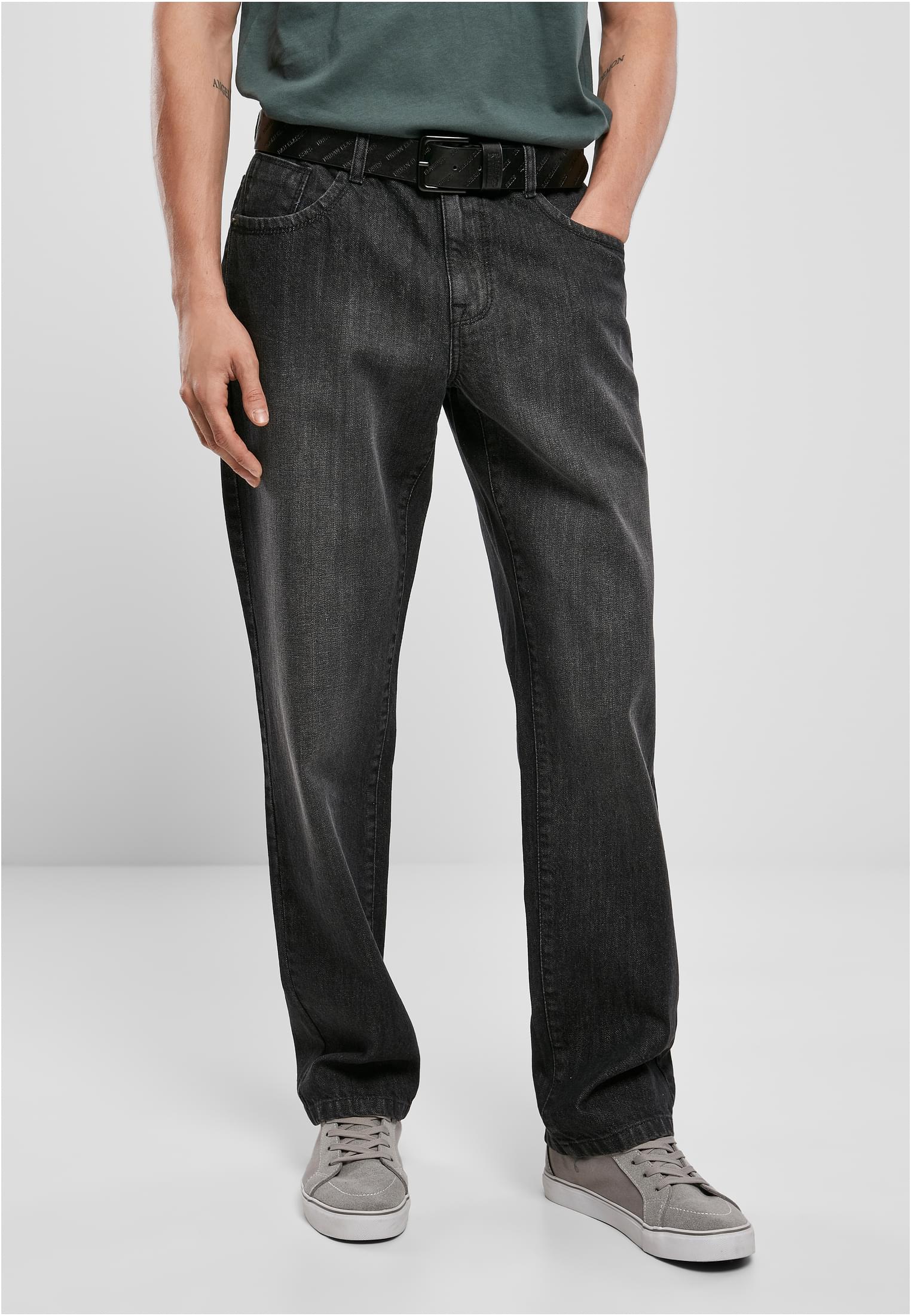 Men&#039;s Loose Jeans Black/Washed