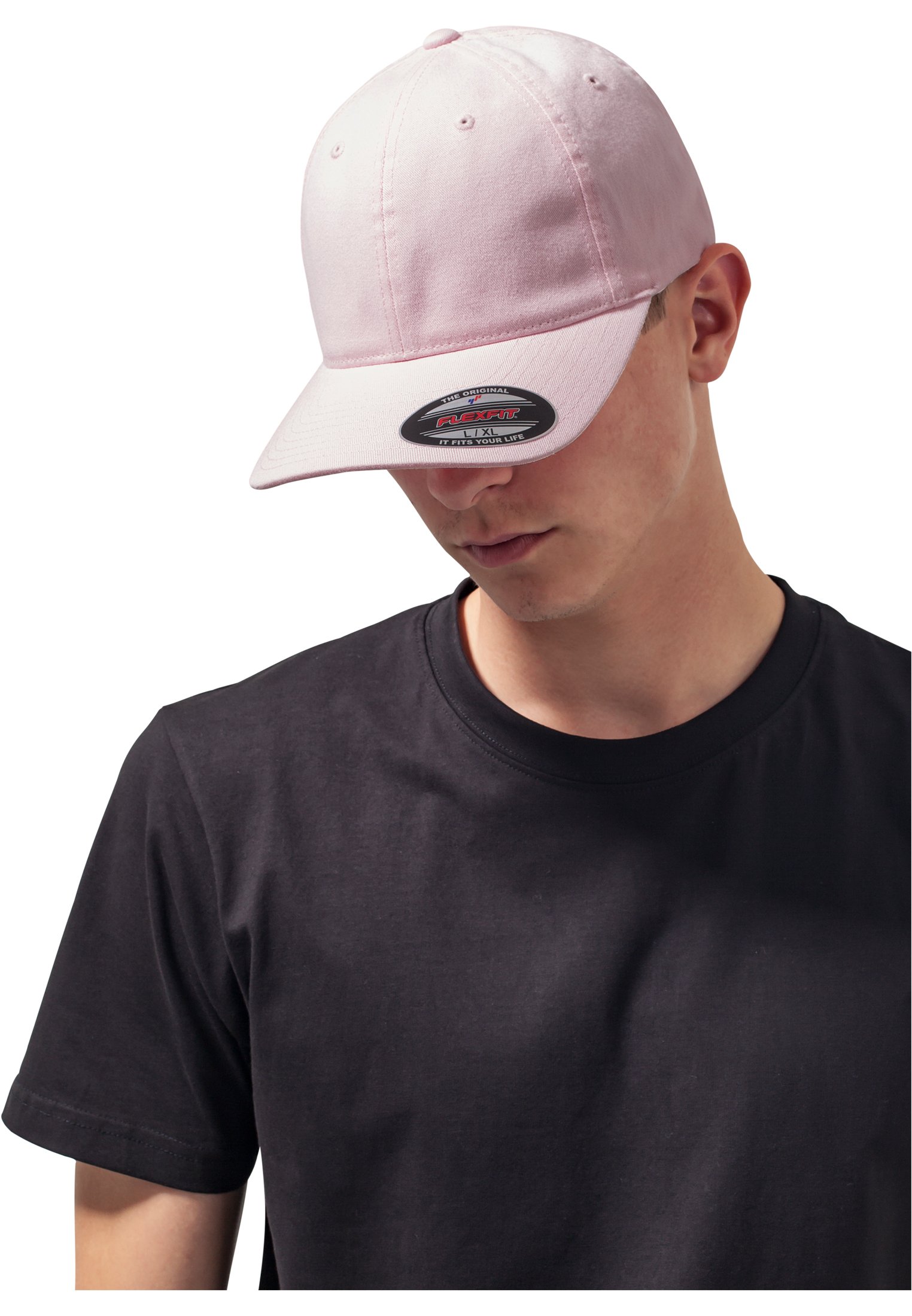 Flexfit Garment Washed Cotton Dad Hat růžová