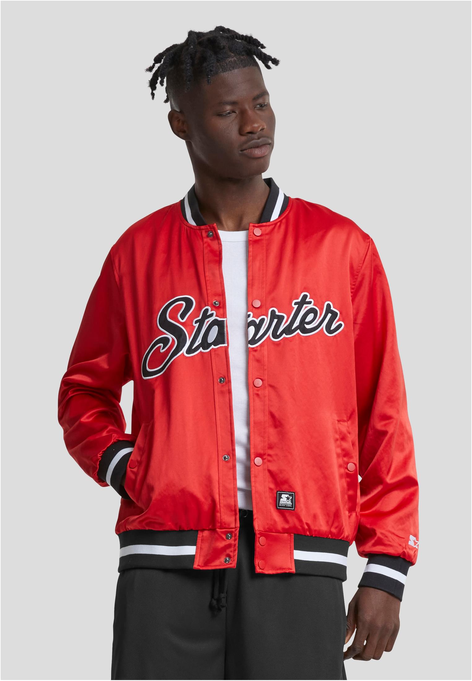 Men&#039;s Starter Jacket Satin College Red